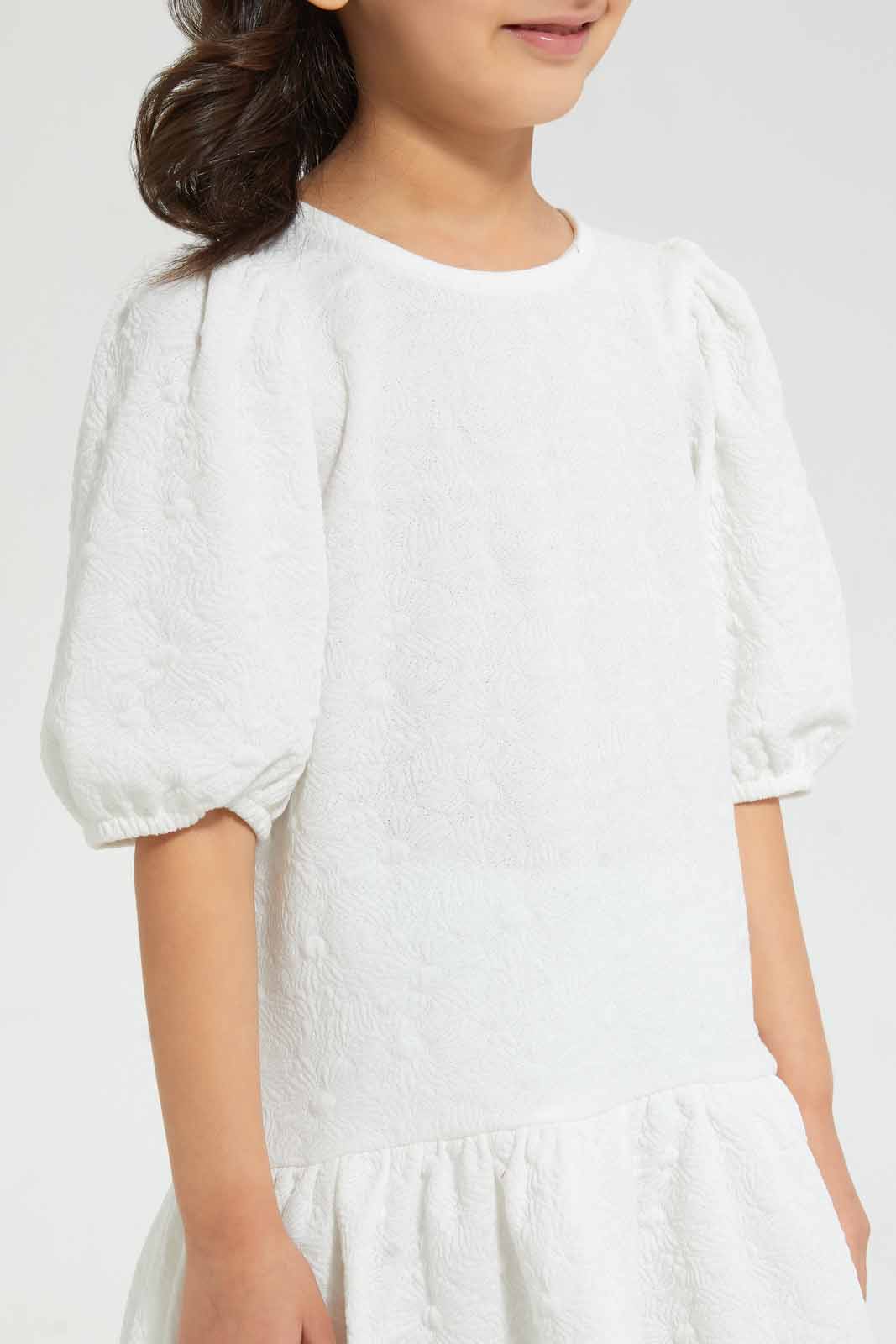 Redtag-White-Textured-Dress-Bundle,-Category:Dresses,-Colour:White,-Deals:4-For-90,-Deals:Sale,-Filter:Girls-(2-to-8-Yrs),-Girls-Dresses,-NDAY,-S22C,-Sale-GIR-APL,-Section:Girls-(0-to-14Yrs)-Girls-2 to 8 Years