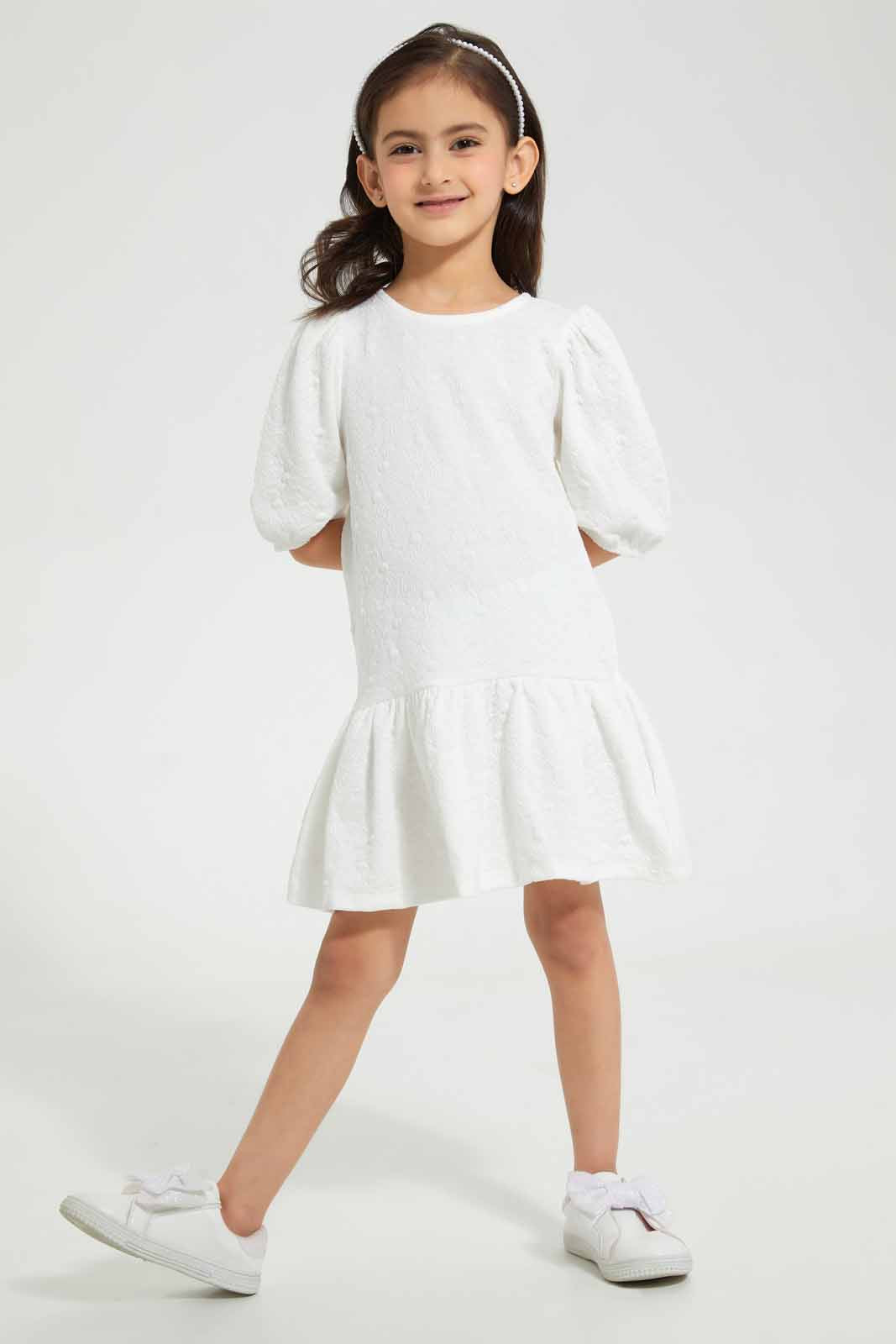 Redtag-White-Textured-Dress-Bundle,-Category:Dresses,-Colour:White,-Deals:4-For-90,-Deals:Sale,-Filter:Girls-(2-to-8-Yrs),-Girls-Dresses,-NDAY,-S22C,-Sale-GIR-APL,-Section:Girls-(0-to-14Yrs)-Girls-2 to 8 Years