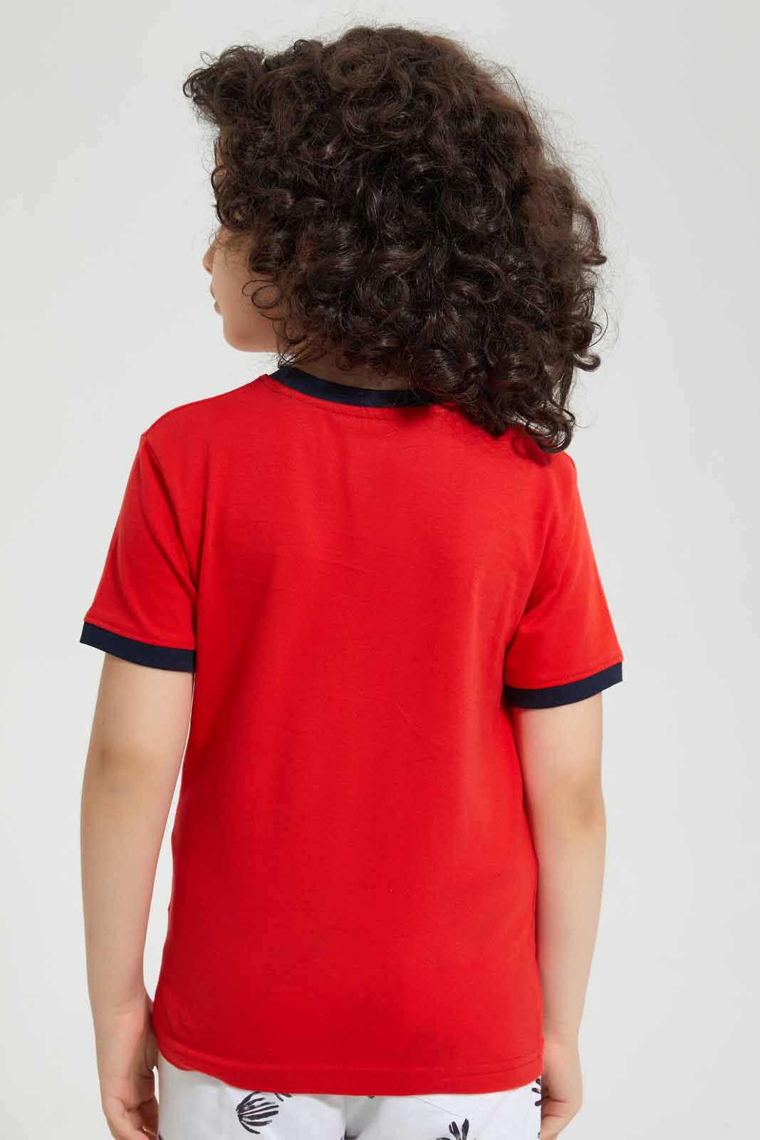 Redtag-Red-Fish-Print-Pocket-T-Shirt-Graphic-T-Shirts-Boys-2 to 8 Years
