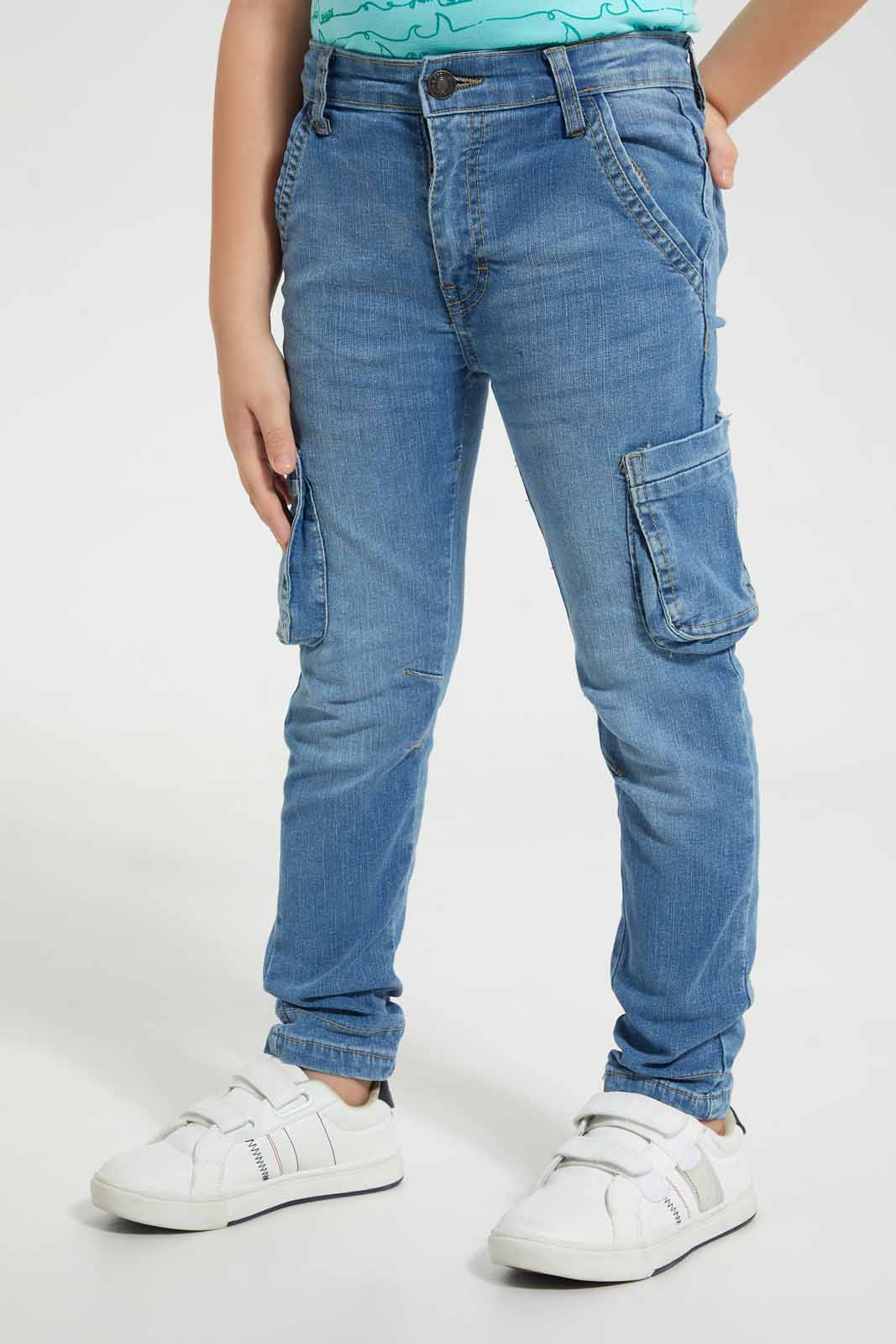 Redtag-Blue-Cargo-Jean-Boys-Jeans,-Bundle,-Category:Jeans,-Colour:Blue,-Deals:4-For-90,-Deals:Sale,-Filter:Boys-(2-to-8-Yrs),-S22C,-Sale-BOY-APL,-Section:Boys-(0-to-14Yrs)-Boys-2 to 8 Years