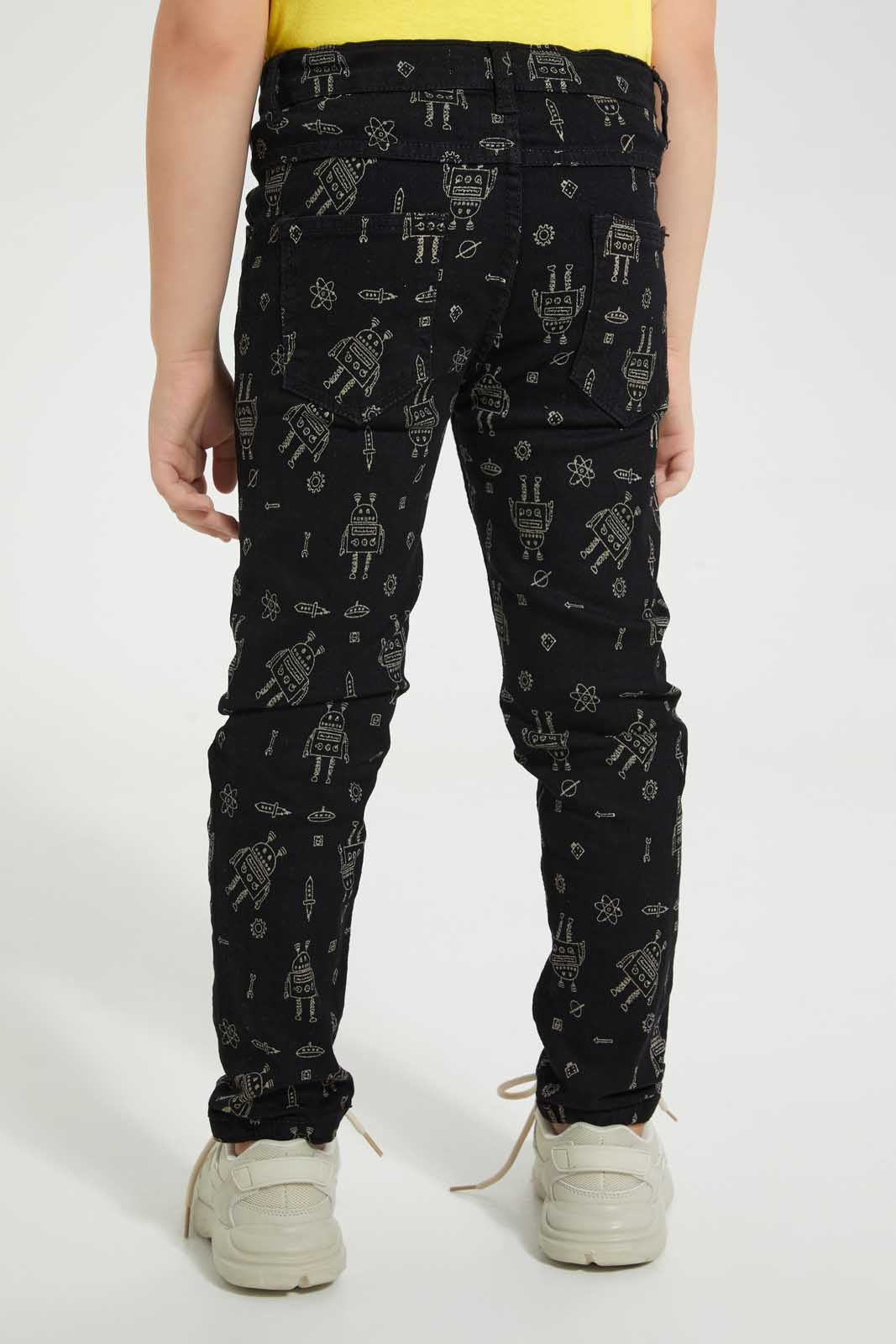 Redtag-Black-Robot-Print-Jean-Boys-Jeans,-Category:Jeans,-Colour:Black,-Deals:4-For-90,-Deals:Sale,-Filter:Boys-(2-to-8-Yrs),-S22C,-Sale-BOY-APL,-Section:Boys-(0-to-14Yrs)-Boys-2 to 8 Years