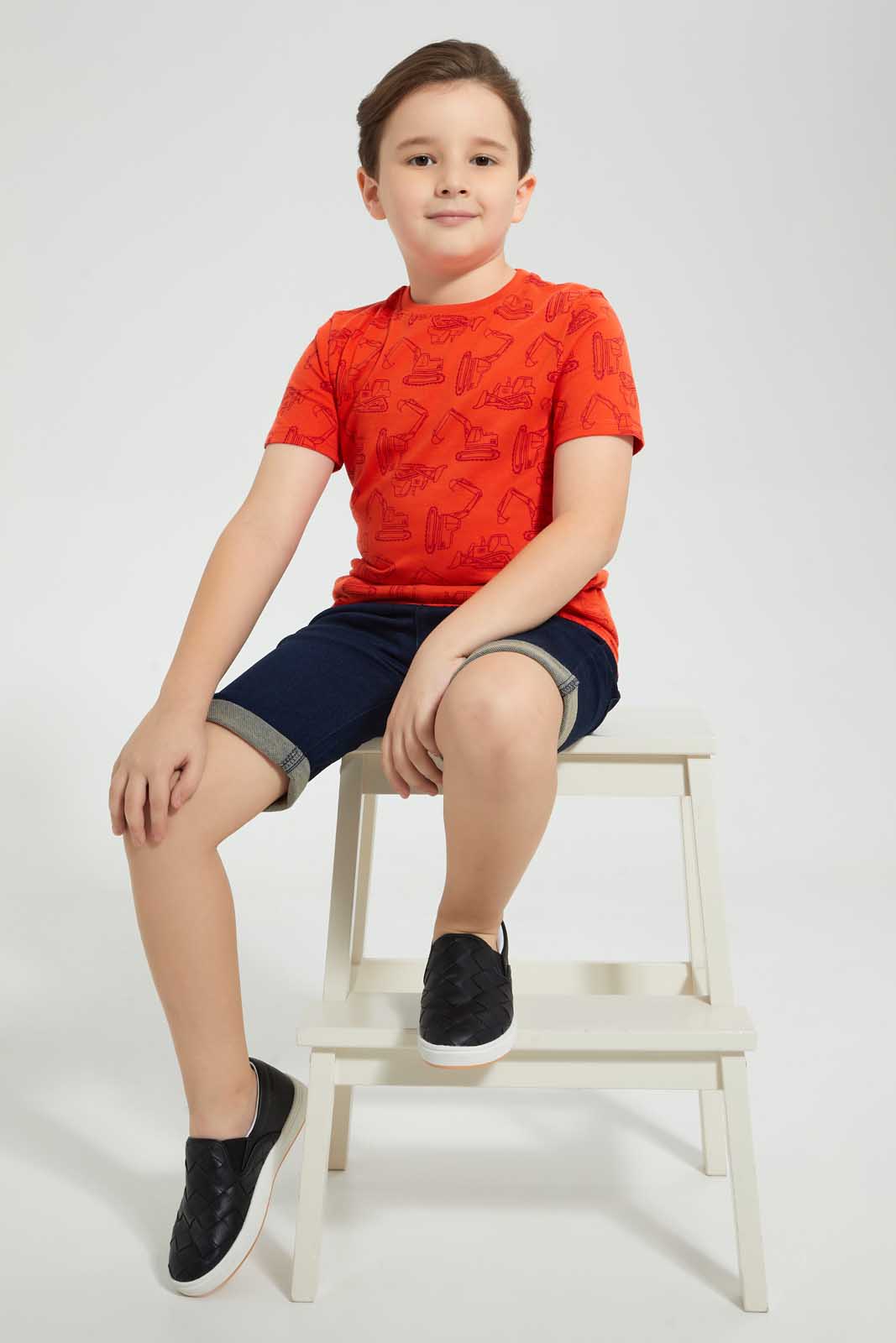 Redtag-Red-Digger-Printed-T-Shirt-Graphic-T-Shirts-Boys-2 to 8 Years