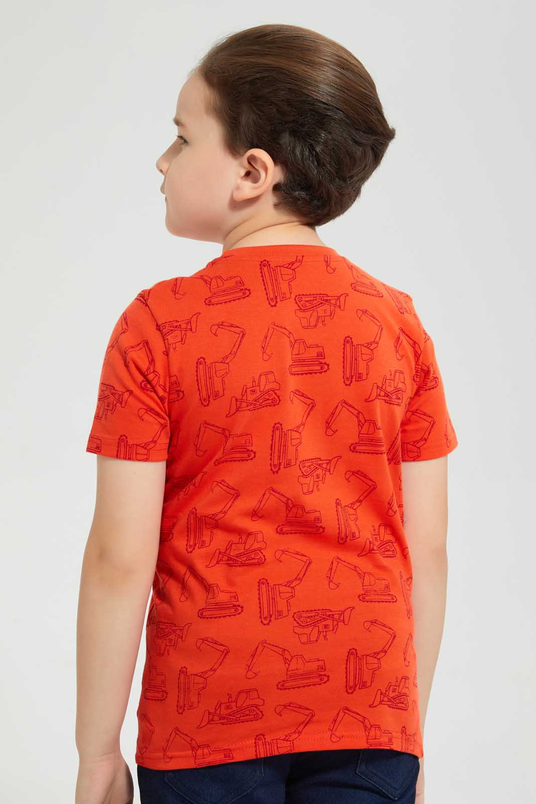 Redtag-Red-Digger-Printed-T-Shirt-Graphic-T-Shirts-Boys-2 to 8 Years