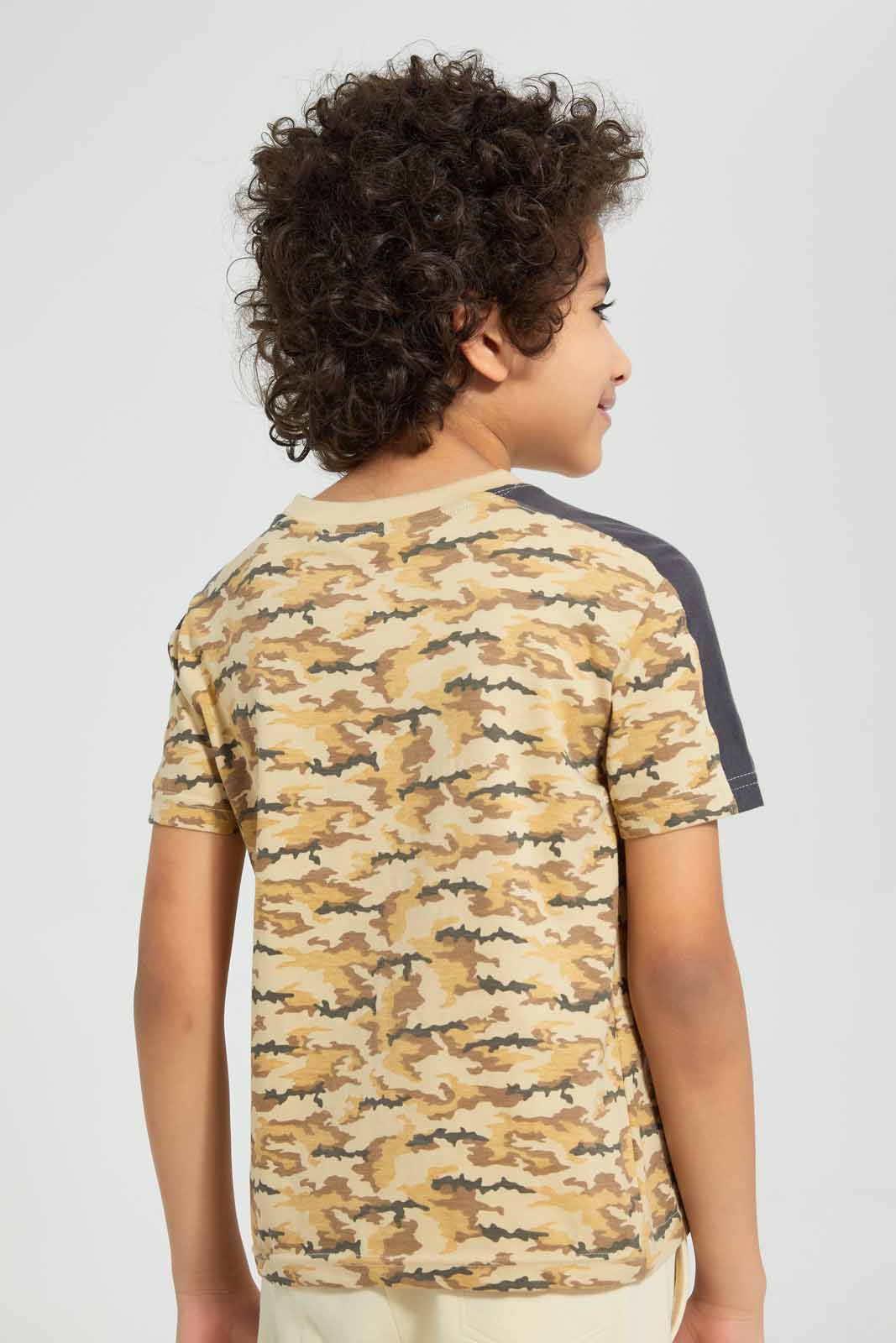Redtag-Olive-Jungle-Squad-T-Shirt-Graphic-T-Shirts-Boys-2 to 8 Years