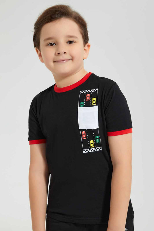 Black Car Pocket T-Shirt