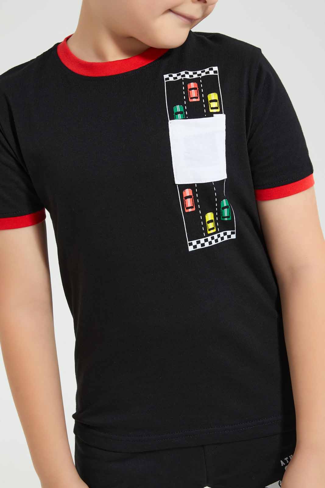 Black Car Pocket T-Shirt