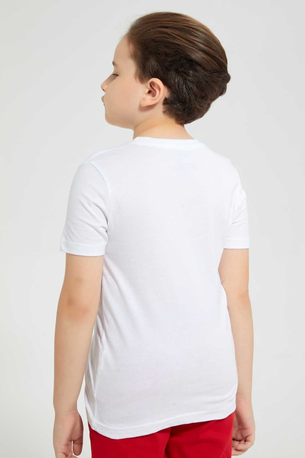Redtag-Light-Blue-Ss-Allegator-Graphic-T-Shirt-Graphic-T-Shirts-Boys-2 to 8 Years