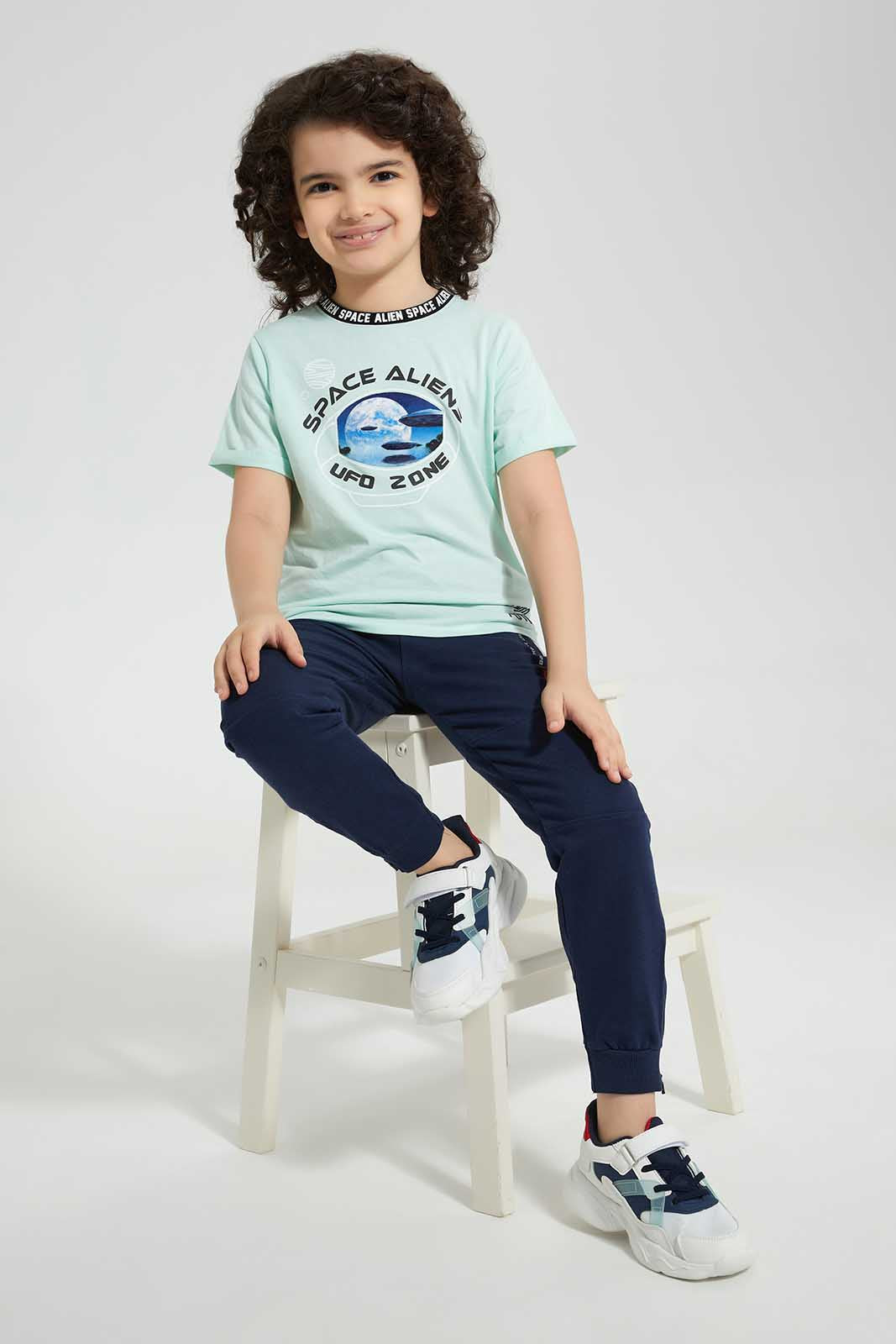 Blue Great Vibes Printed T-Shirt