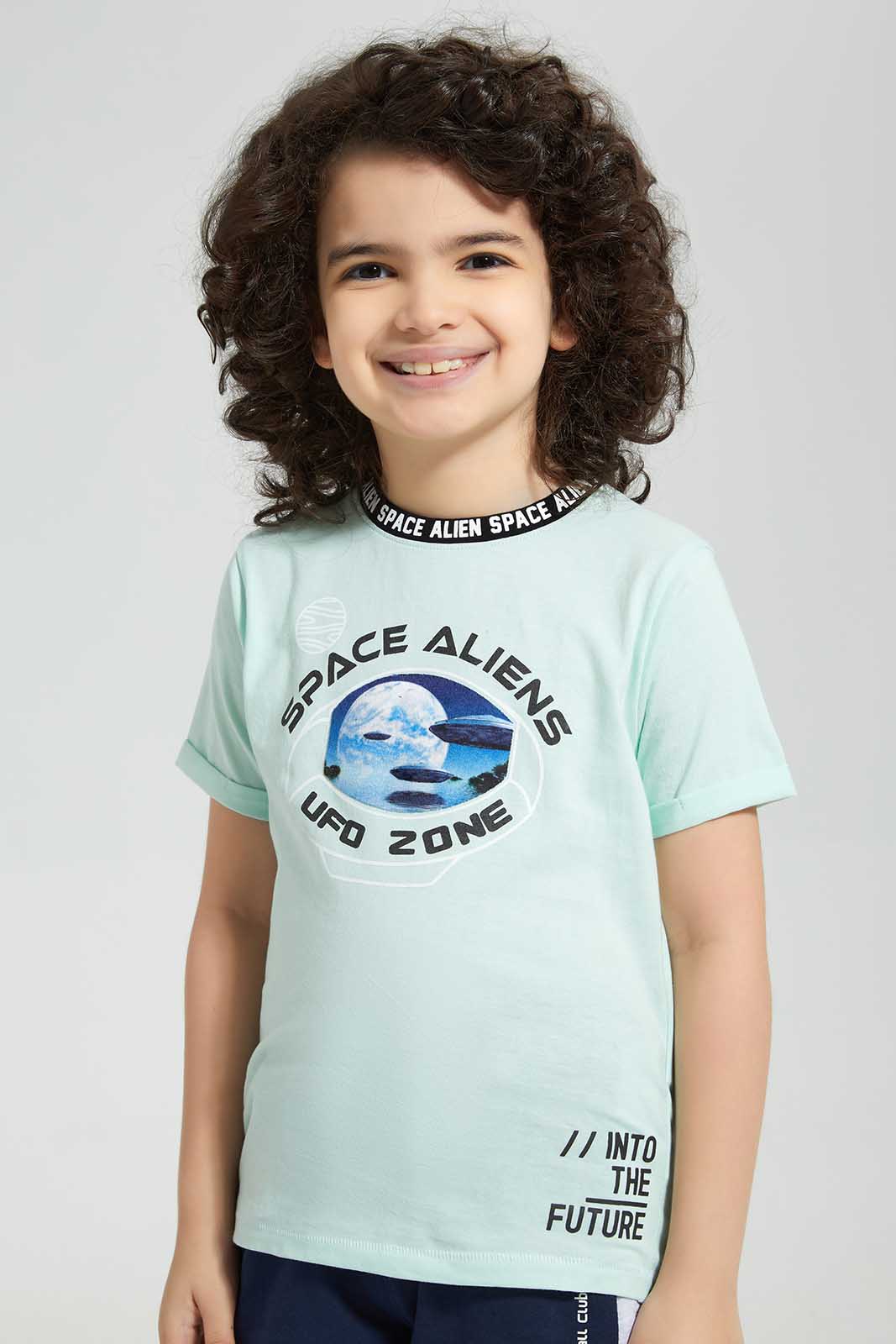 Blue Great Vibes Printed T-Shirt