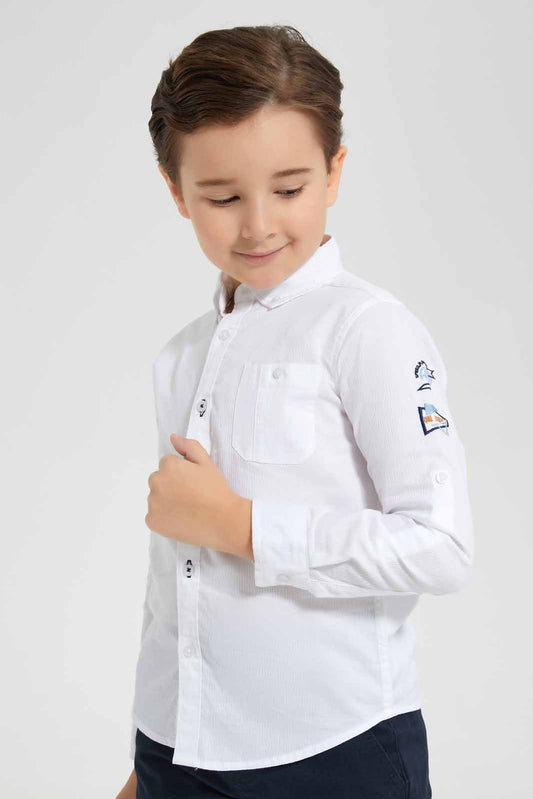 Redtag-White-Pen-PockeT-Shirt-BOY-Shirts,-Category:Shirts,-Colour:White,-Deals:2-For-90,-Filter:Boys-(2-to-8-Yrs),-New-In,-New-In-BOY-APL,-RMD-add,-S22C,-Section:Kidswear--