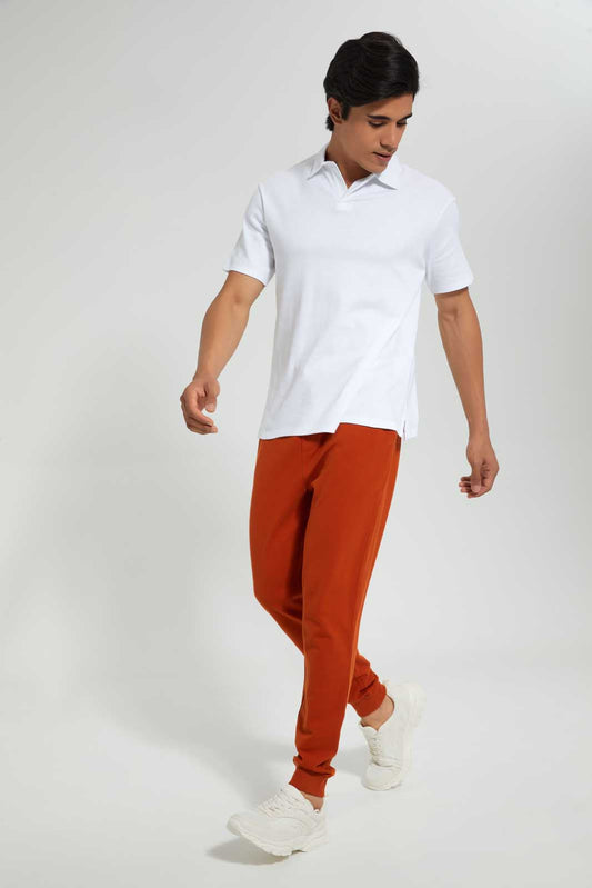 Redtag-White-Polo-Shirt-With-Cuban-Placket-Polo-Shirts-Men's-