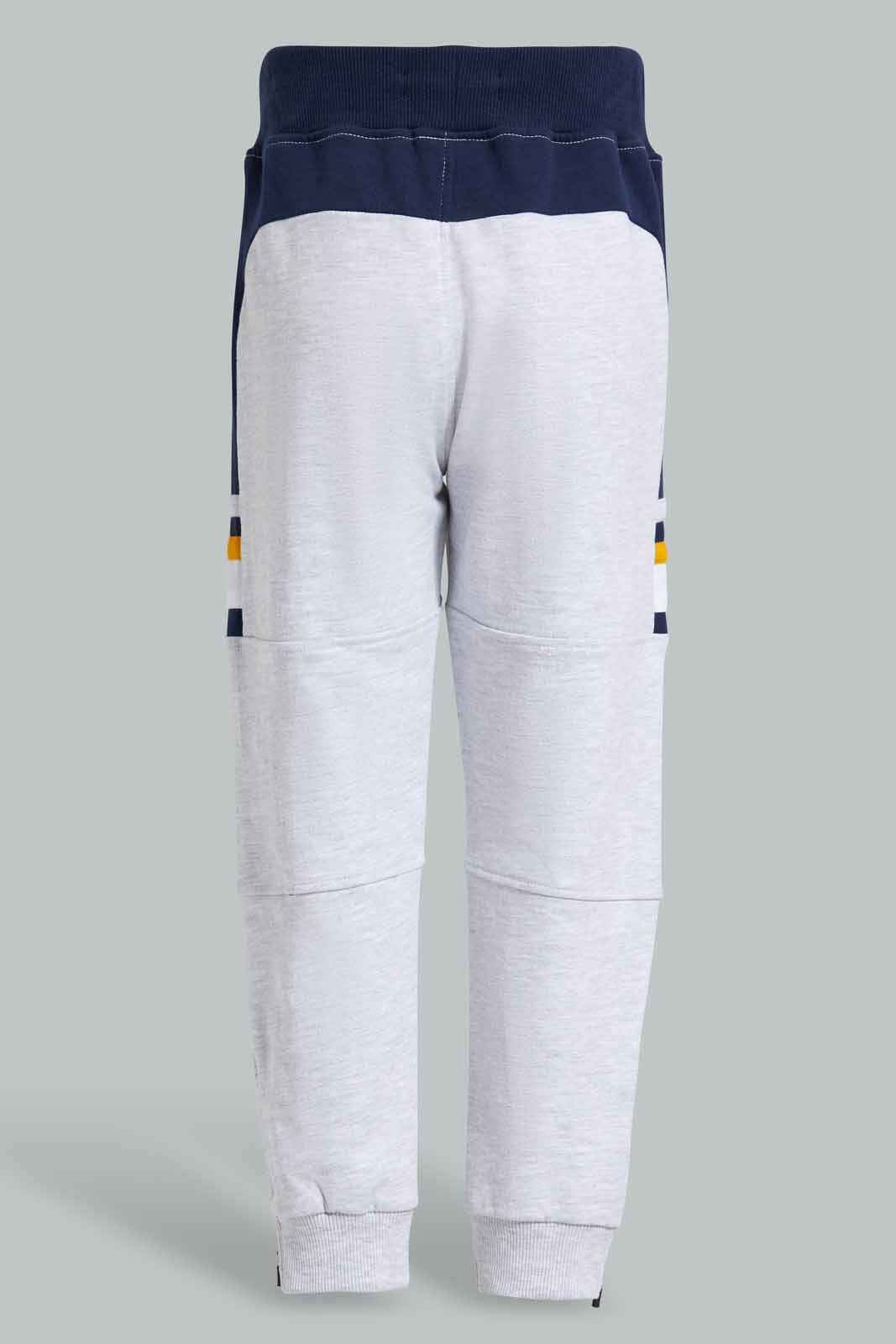 Redtag-Grey-Side-Cut-And-Sew-Panel-Track-Pant-BOY-Joggers,-Bundle,-Category:Joggers,-Colour:Grey,-Deals:2-For-90,-Deals:New-In,-Filter:Boys-(2-to-8-Yrs),-New-In-BOY-APL,-S22D,-Section:Boys-(0-to-14Yrs)-Boys-2 to 8 Years