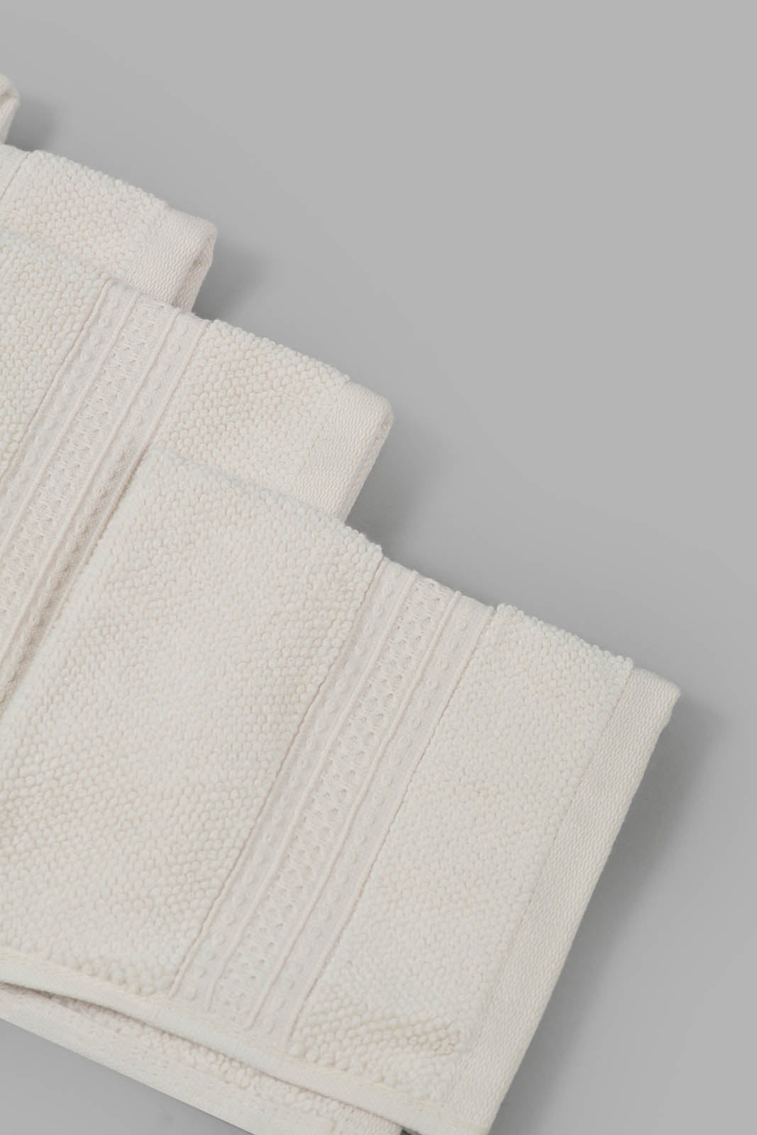 Redtag-Beige-Textured-Cotton-Face-Towel-Set-(4-Piece)-0,-Colour:Beige,-Filter:Home-Bathroom,-HMW-BAC-Face-Towels,-New-In,-New-In-HMW-BAC,-Non-Sale,-S22A,-Section:Homewares-Home-Bathroom-