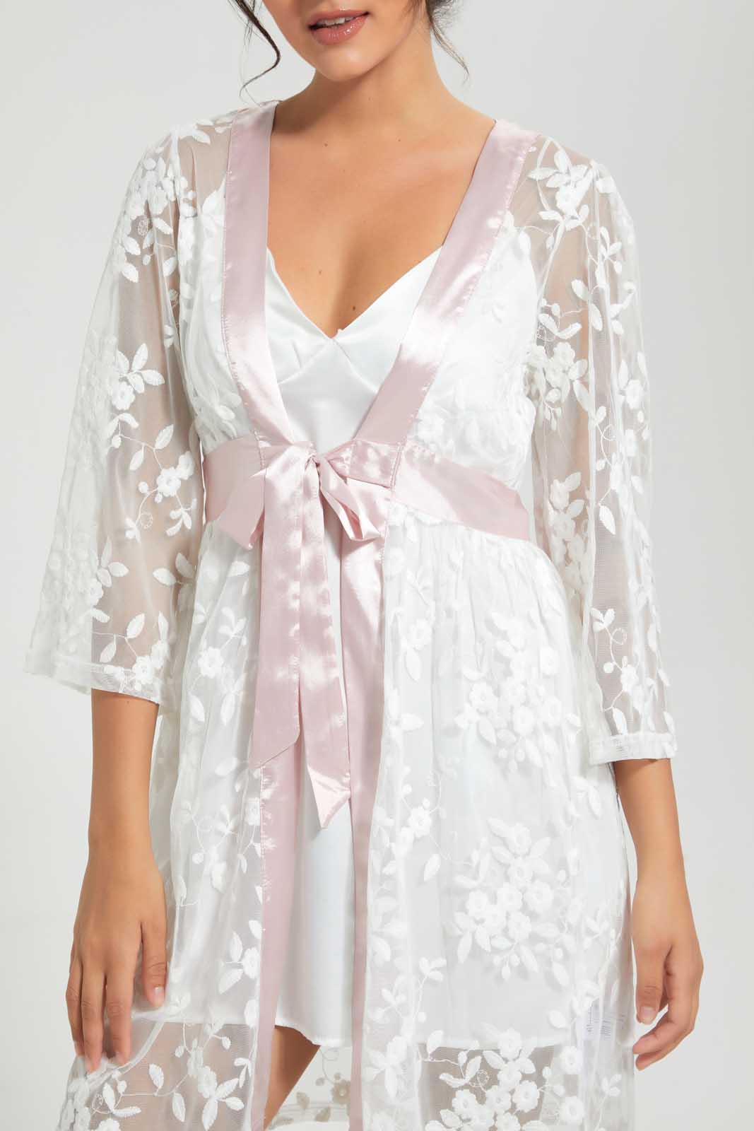 Redtag-Pink-Embroidered-Robe-Robes-Women's-