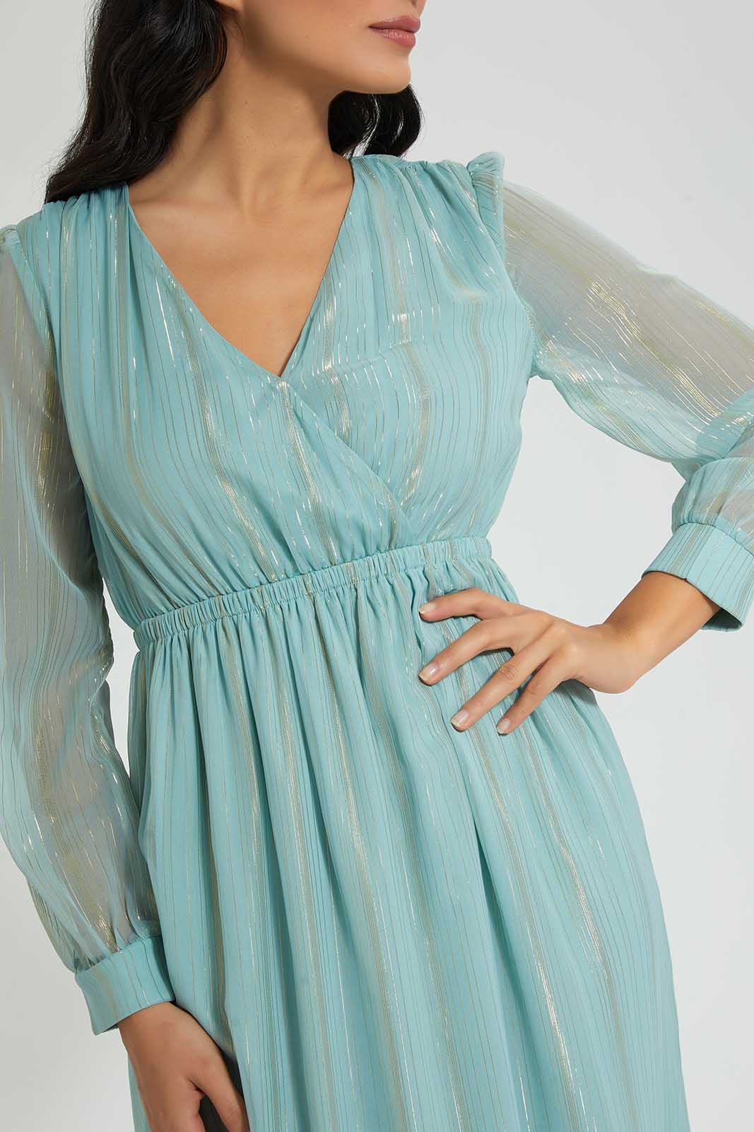 Redtag-Mint-Lurex-Dobby-Wrap-Maxi-Dress-Dresses-Women's-
