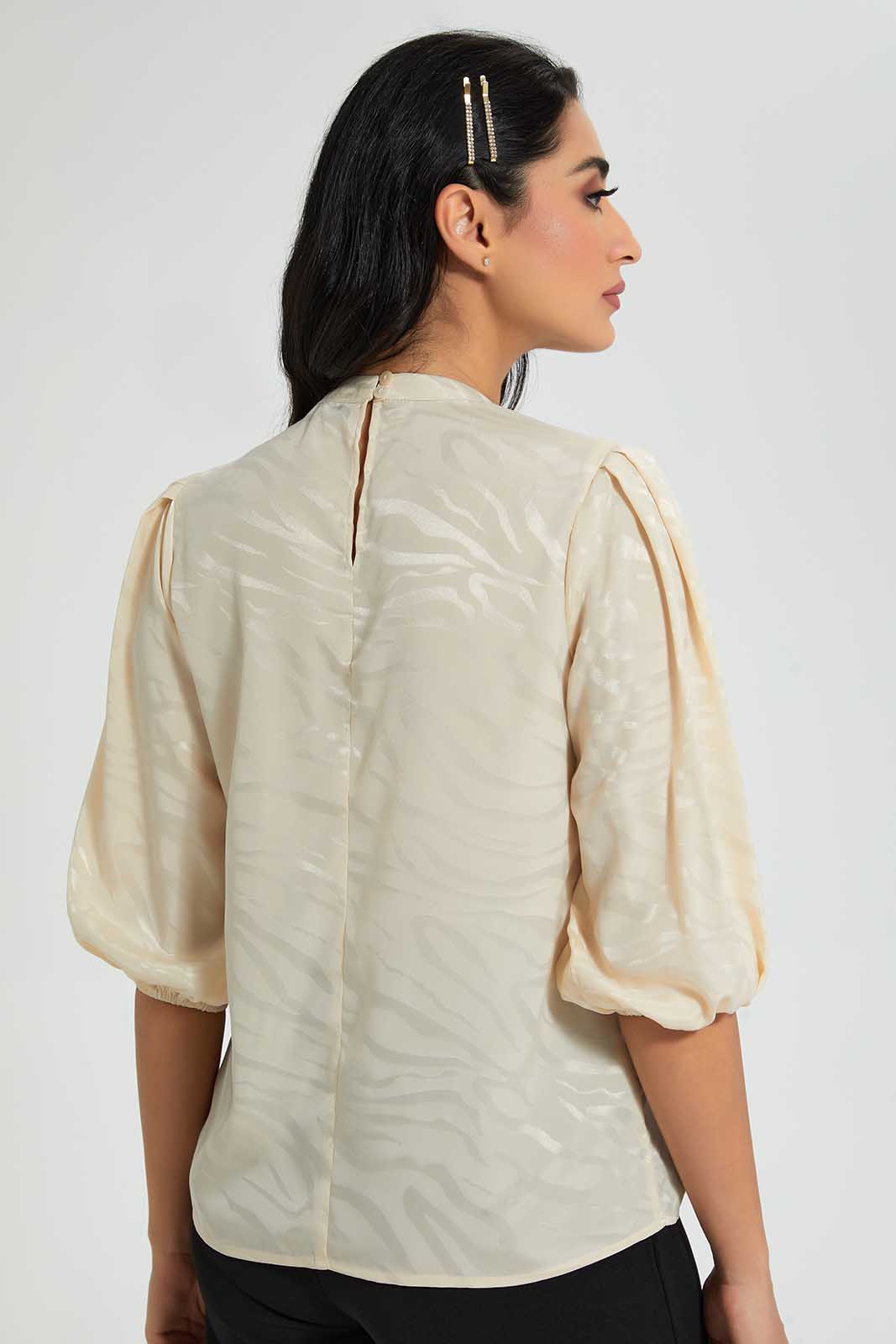 Redtag-Cream-Satin-Jacquard-Blouse-Blouses-Women's-