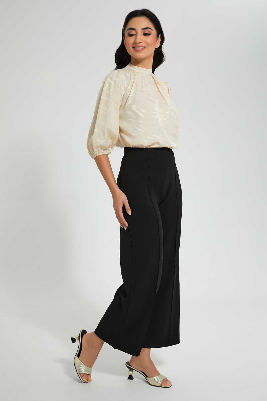 Redtag-Cream-Satin-Jacquard-Blouse-Blouses-Women's-