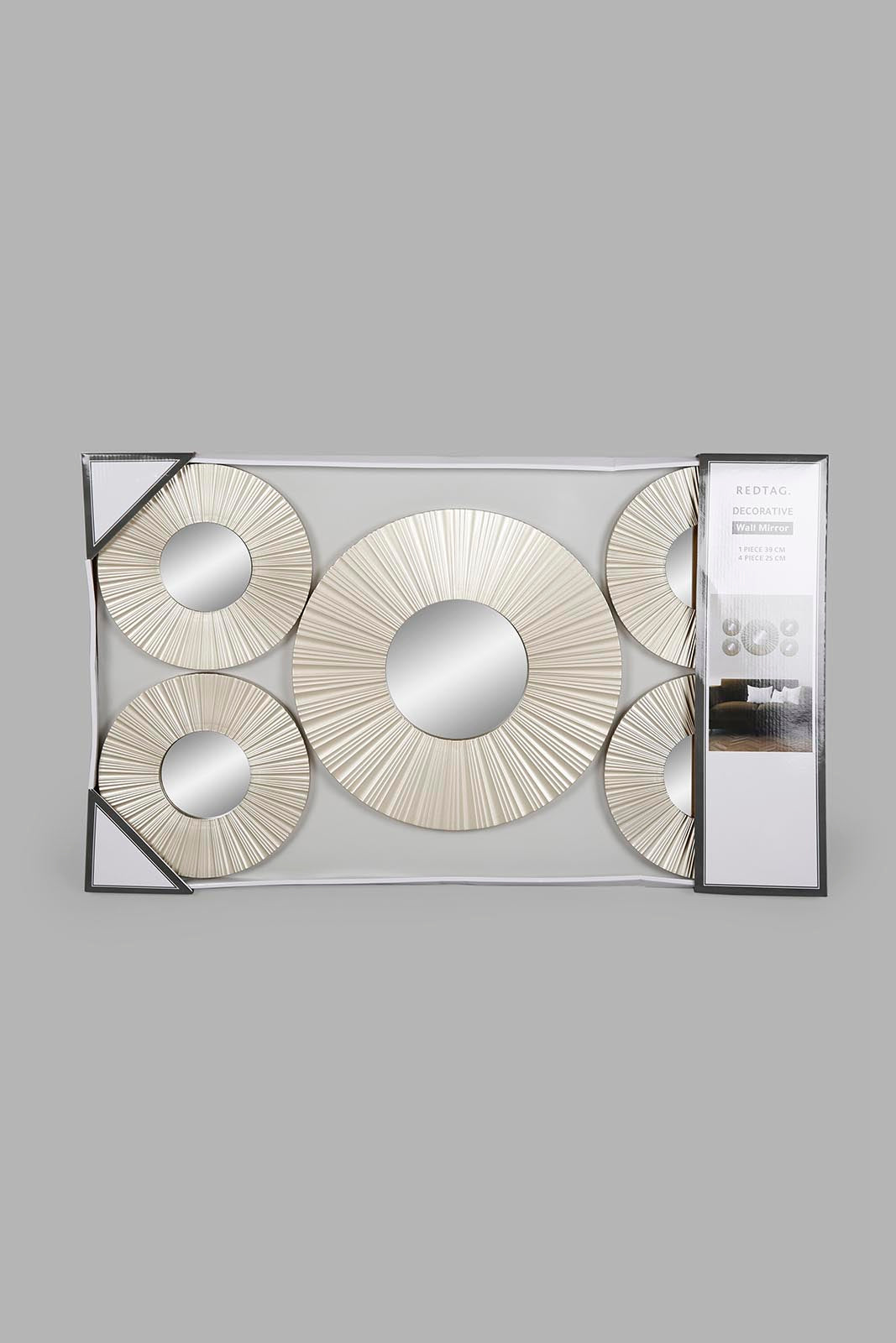 Redtag-Round-Decorative-Mirror-Set(5-Piece)-Category:Mirrors,-Colour:Multicolour,-Deals:New-In,-Filter:Home-Decor,-HARMONY,-HMW-HOM-Wall-Decor-&-Mirrors,-New-In-HMW-HOM,-Non-Sale,-Section:Homewares,-W22O-Home-Decor-