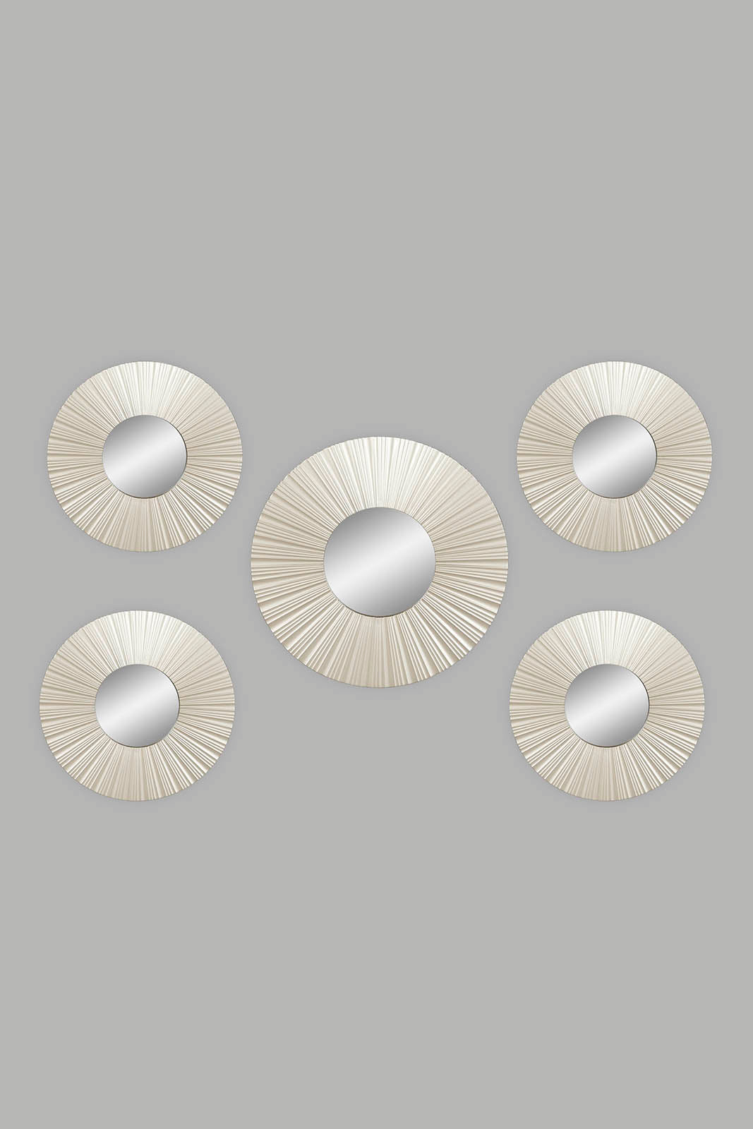 Redtag-Round-Decorative-Mirror-Set(5-Piece)-Category:Mirrors,-Colour:Multicolour,-Deals:New-In,-Filter:Home-Decor,-HARMONY,-HMW-HOM-Wall-Decor-&-Mirrors,-New-In-HMW-HOM,-Non-Sale,-Section:Homewares,-W22O-Home-Decor-