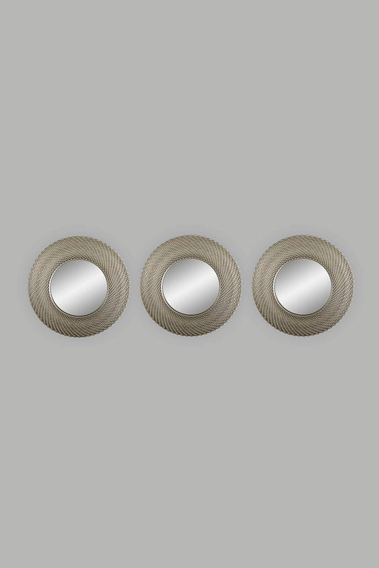 Redtag-Round-Decorative-Mirror-Set(3-Piece)-Category:Mirrors,-Colour:Multicolour,-Deals:New-In,-Filter:Home-Decor,-HARMONY,-HMW-HOM-Wall-Decor-&-Mirrors,-New-In-HMW-HOM,-Non-Sale,-Section:Homewares,-W22O-Home-Decor-