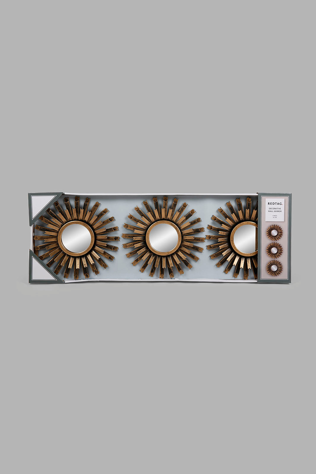 Redtag-Floral-Decorative-Mirror-Set(3-Piece)-Category:Mirrors,-Colour:Multicolour,-Deals:New-In,-Filter:Home-Decor,-HARMONY,-HMW-HOM-Wall-Decor-&-Mirrors,-New-In-HMW-HOM,-Non-Sale,-Section:Homewares,-W22O-Home-Decor-