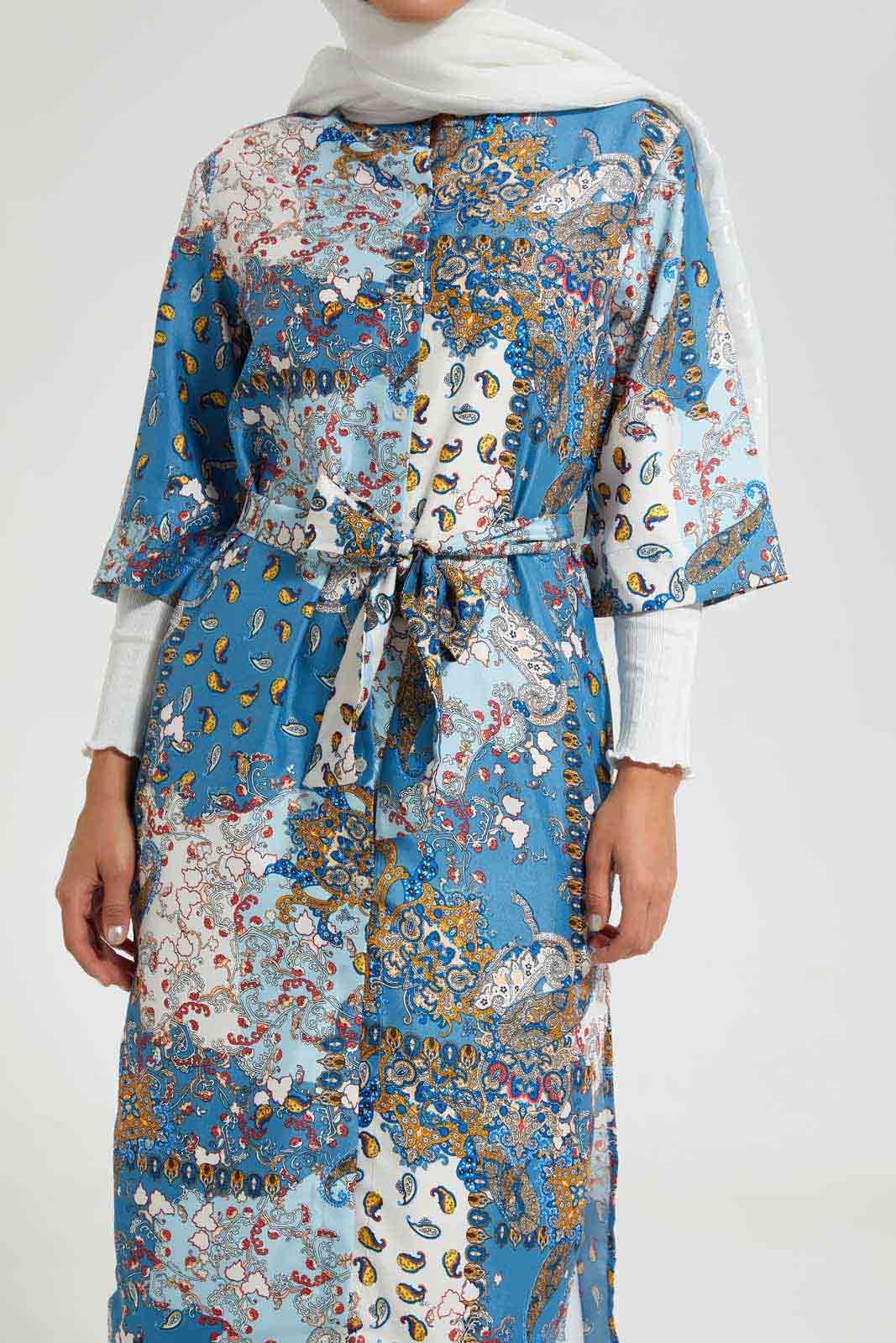 Redtag-Assorted-Tunic-Allover-Print-100%-Poly-Satin-Twill-Shiny-Finish-Dresses-Women's-
