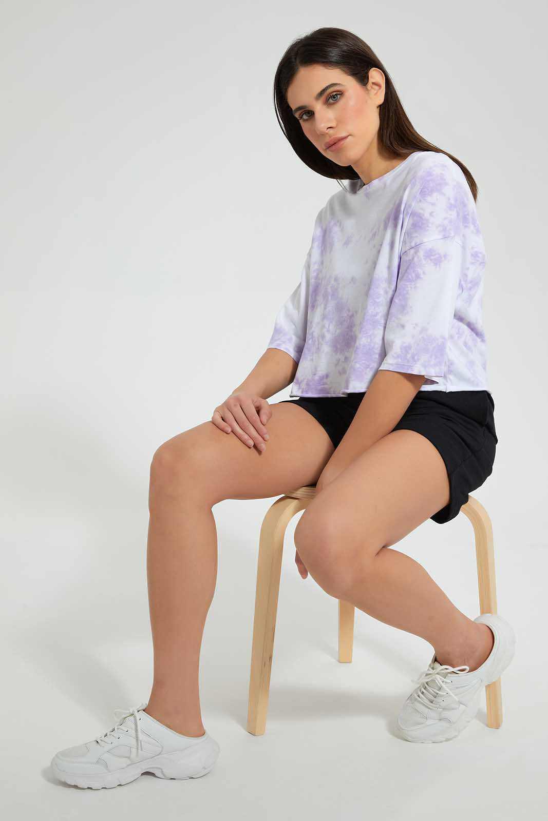 Redtag-Black-Bermuda-Short-Loungewear-Women's-