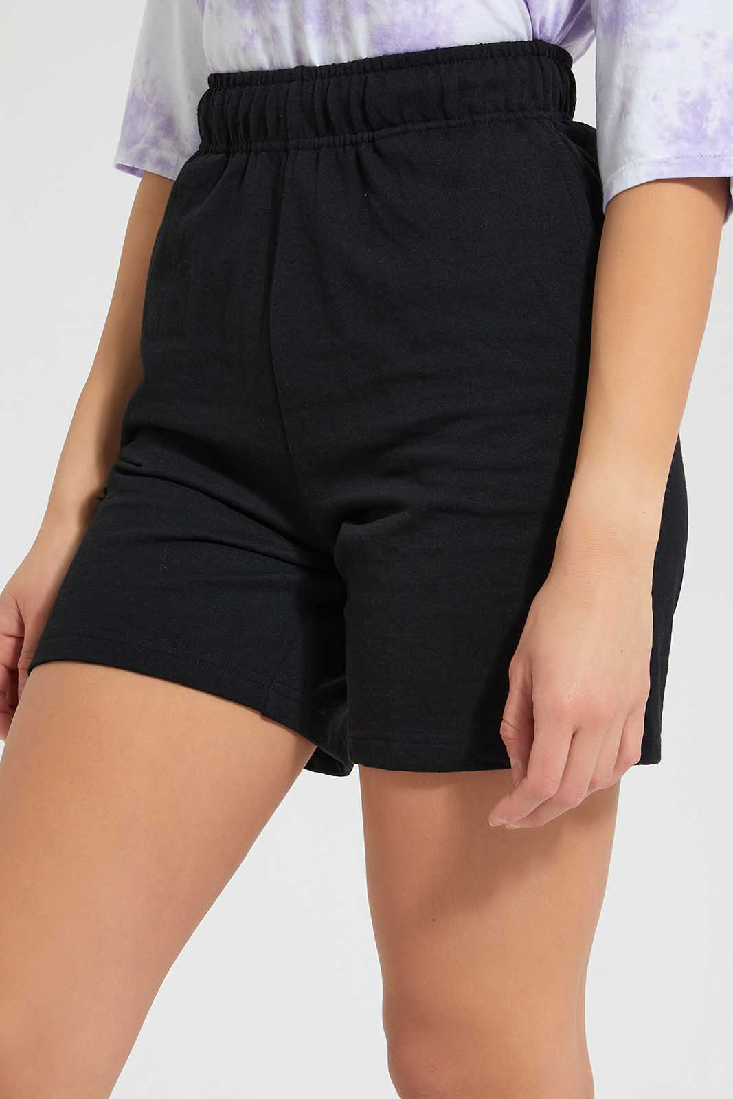 Redtag-Black-Bermuda-Short-Loungewear-Women's-