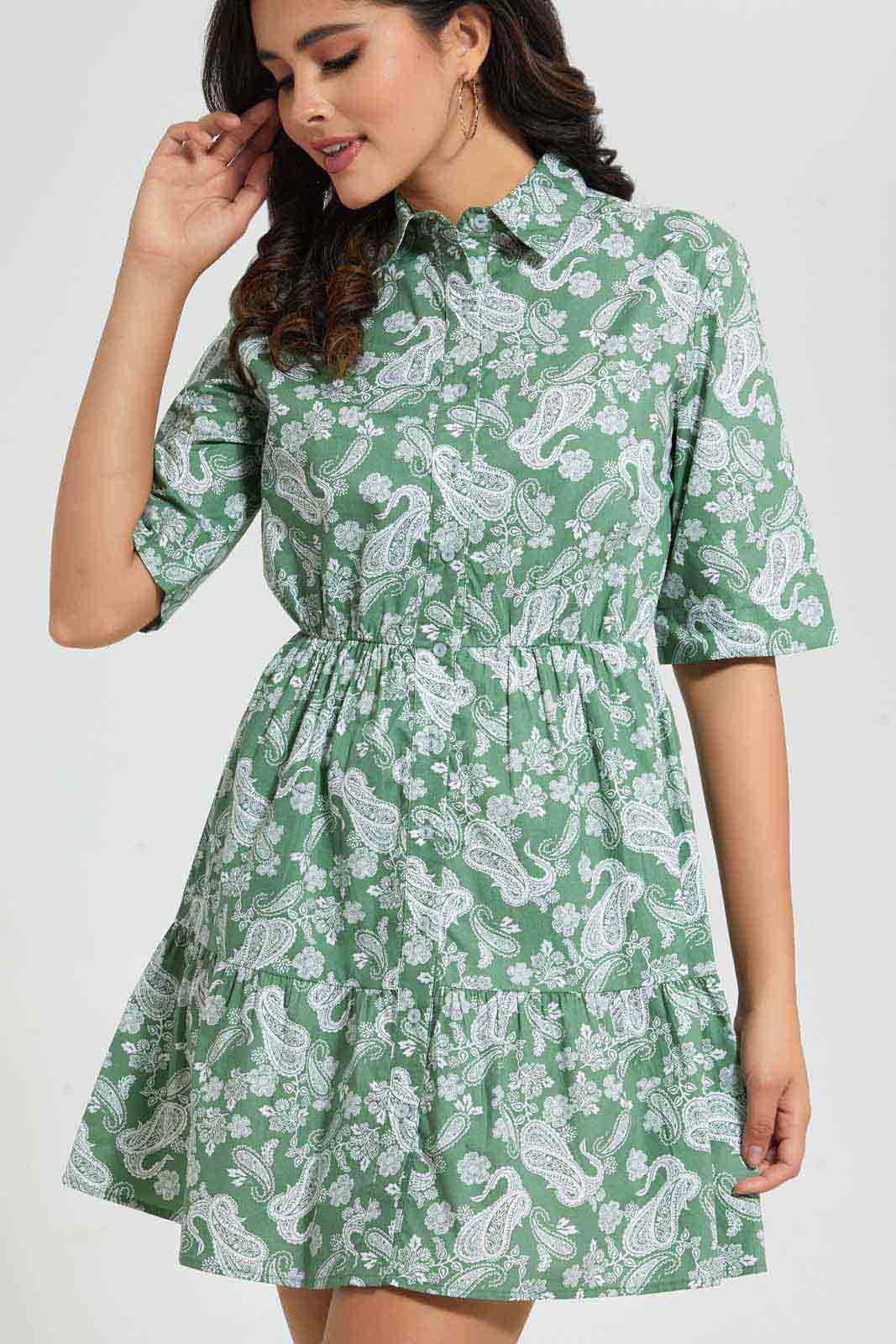 Redtag-Assorted-Printed-Poplin-Shirt-Dress-Dresses-Women's-
