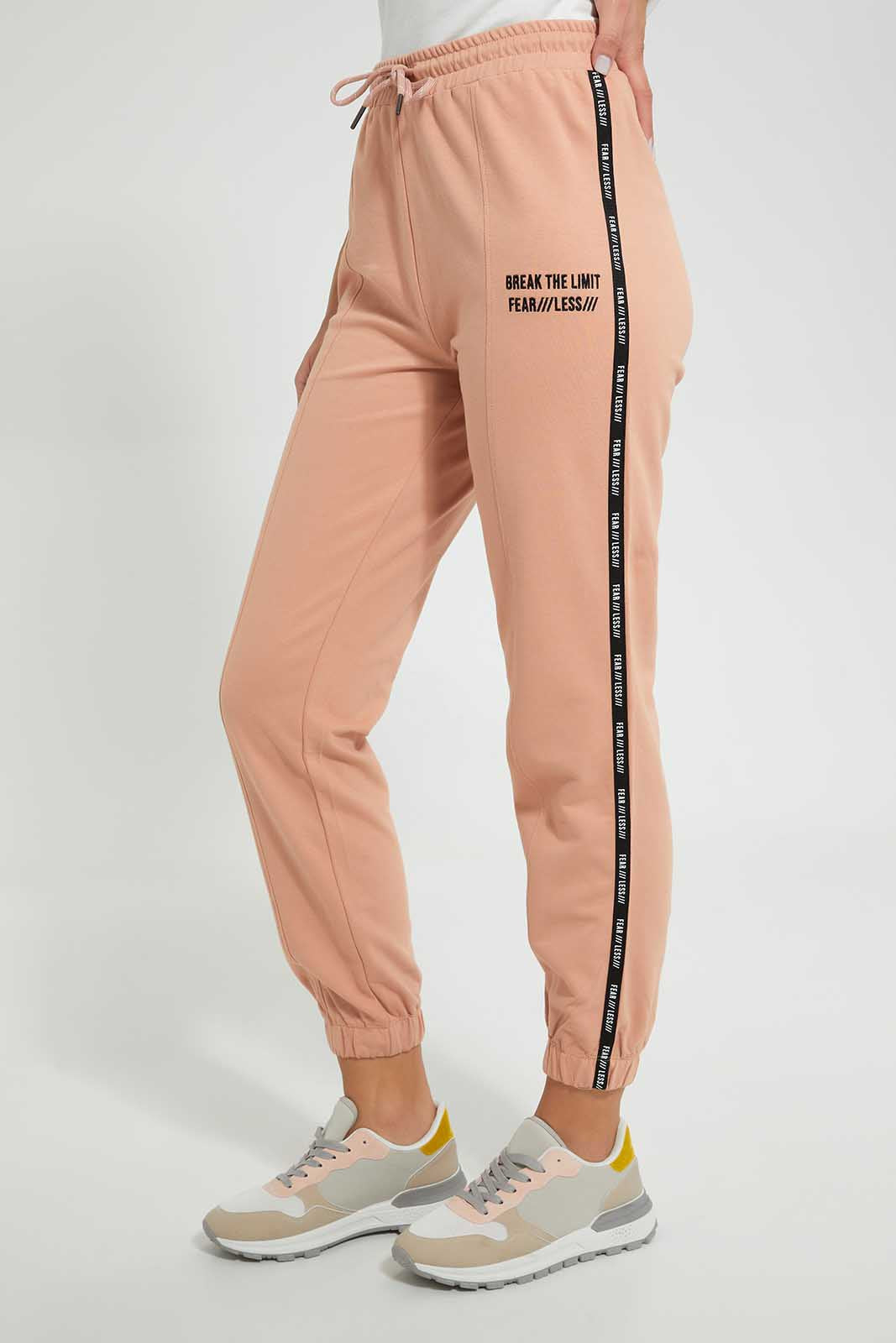 Redtag-Yellow-Basic-Jogger-With-Side-Applique-Joggers-Women's-