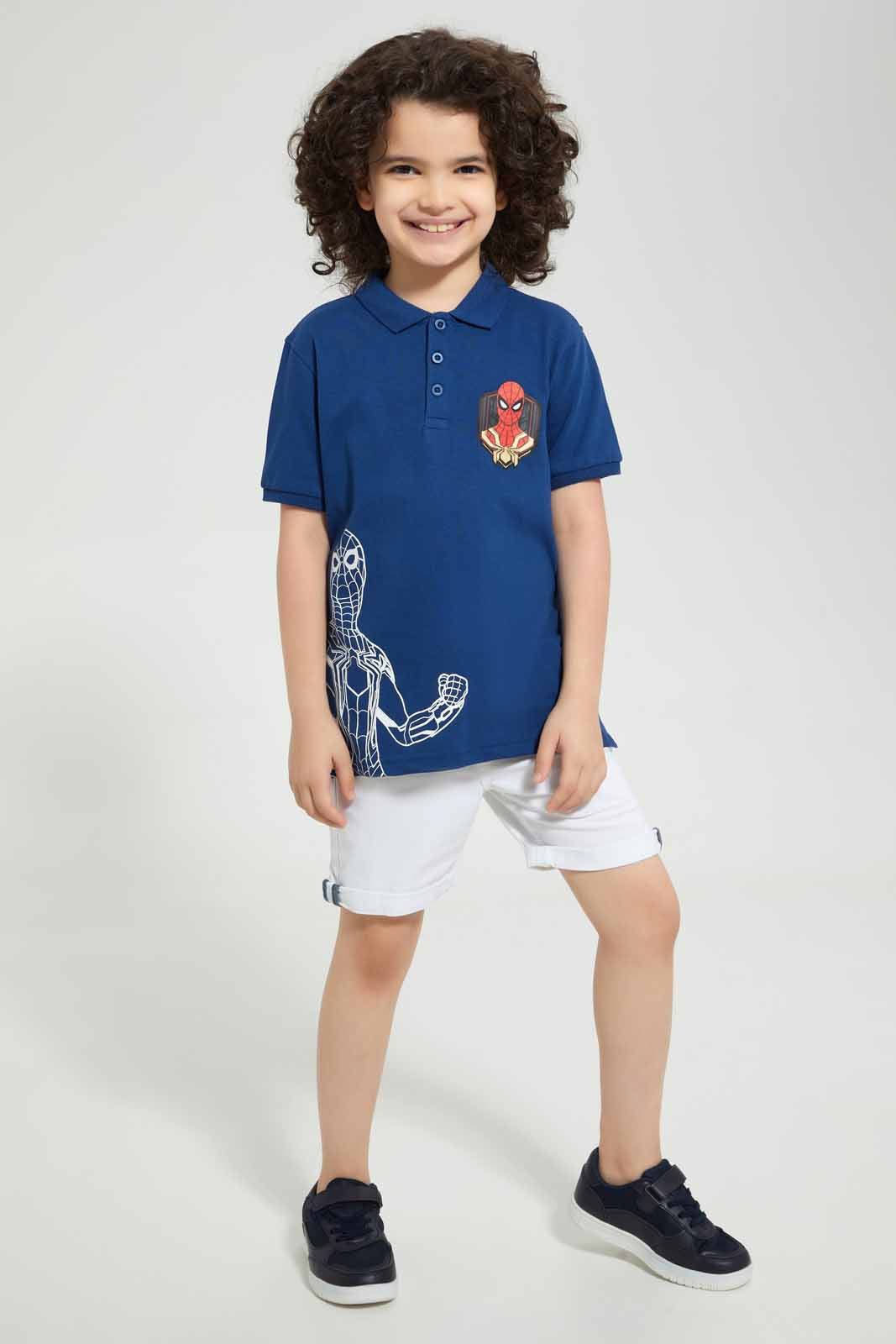 Navy Spiderman Polo Shirt