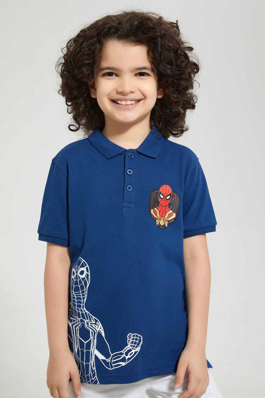 Navy Spiderman Polo Shirt