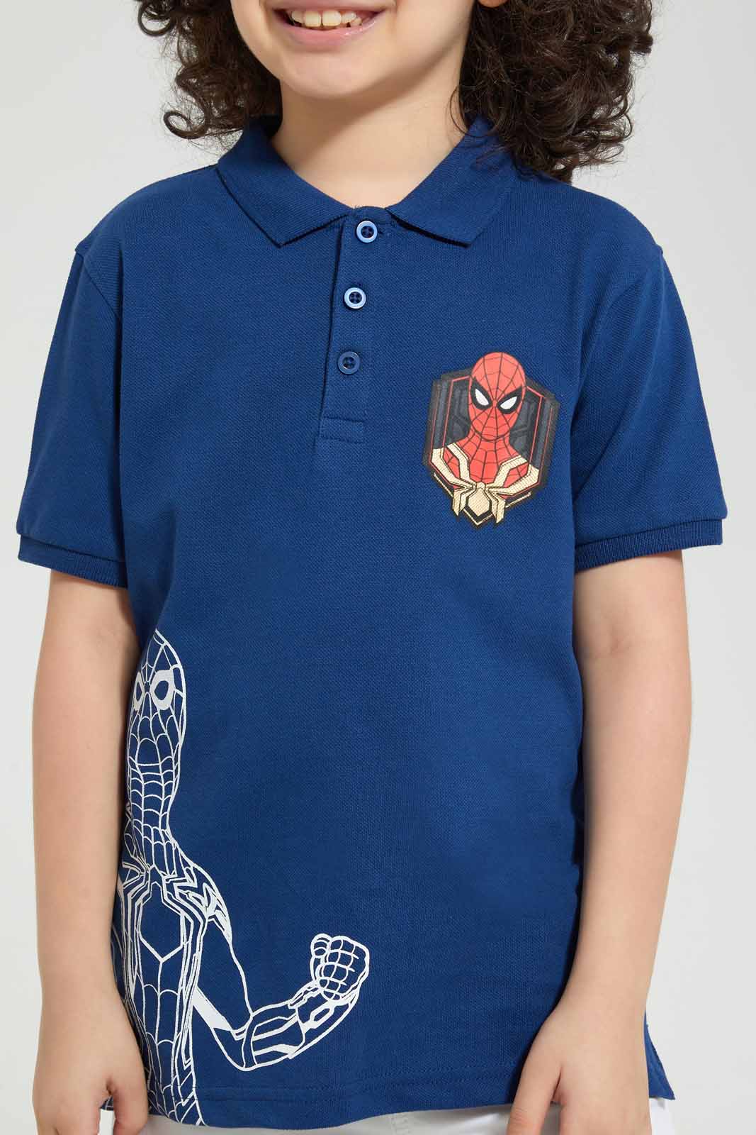 Navy Spiderman Polo Shirt