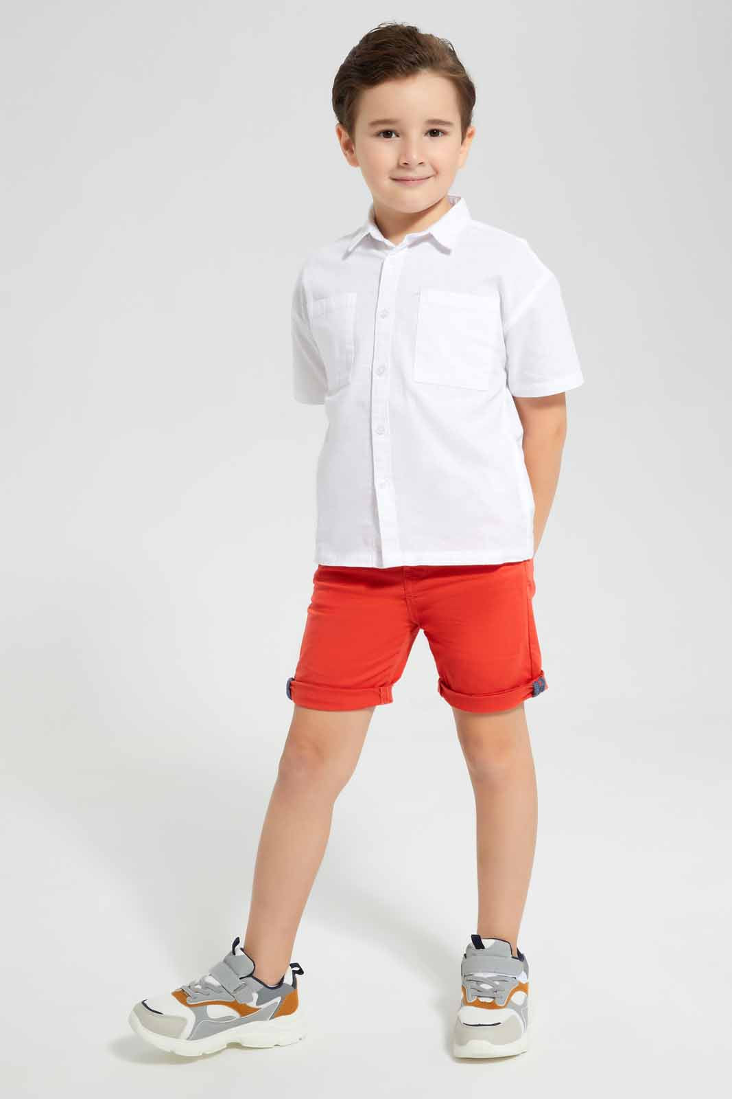 Redtag-Red-Chino-Shorts-BOY-Shorts,-Category:Shorts,-Colour:Red,-Deals:New-In,-Filter:Boys-(2-to-8-Yrs),-New-In-BOY-APL,-Non-Sale,-S22D,-Section:Boys-(0-to-14Yrs),-TBL-Boys-2 to 8 Years