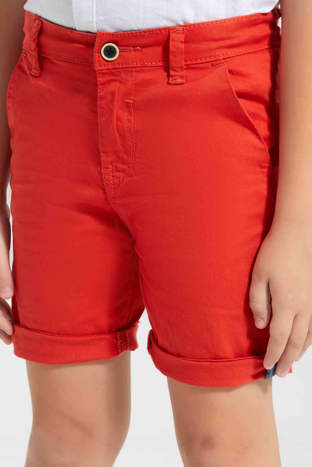 Redtag-Red-Chino-Shorts-BOY-Shorts,-Category:Shorts,-Colour:Red,-Deals:New-In,-Filter:Boys-(2-to-8-Yrs),-New-In-BOY-APL,-Non-Sale,-S22D,-Section:Boys-(0-to-14Yrs),-TBL-Boys-2 to 8 Years