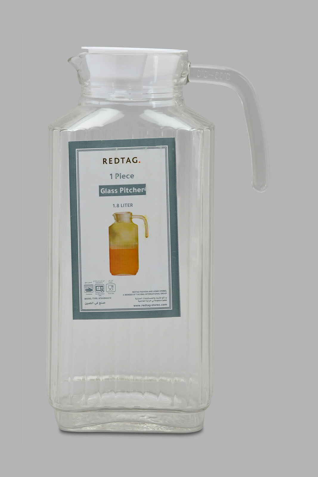 Redtag-Clear-Texture-Glass-Jug-Pitchers-Home-Dining-
