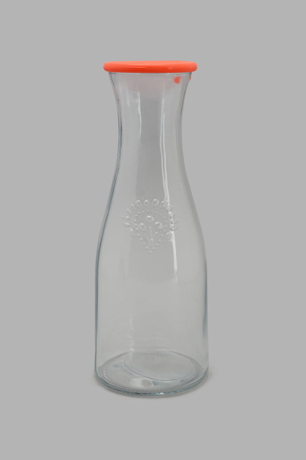 Redtag-Clear-Glass-Bottle-With-Silicone-Lid-Category:Bottles,-Colour:White,-Filter:Home-Dining,-HMW-DIN-Drinkware,-New-In,-New-In-HMW-DIN,-Non-Sale,-S22C,-Section:Homewares-Home-Dining-