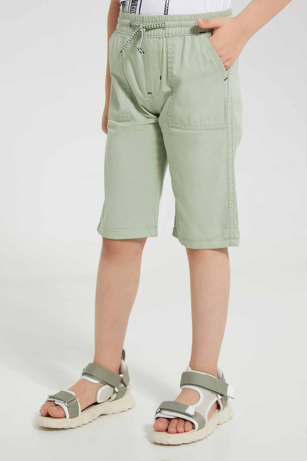 Redtag-Mint-Pullon-Short-Chino-Shorts-Boys-2 to 8 Years