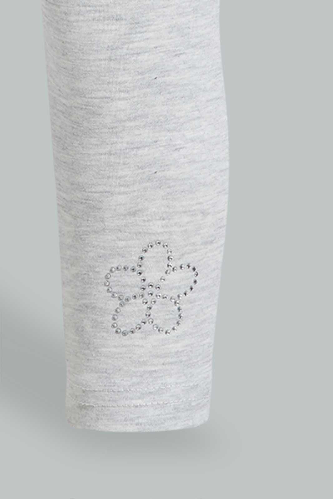 Redtag-Grey-Solid-Legging-Leggings-Infant-Girls-3 to 24 Months