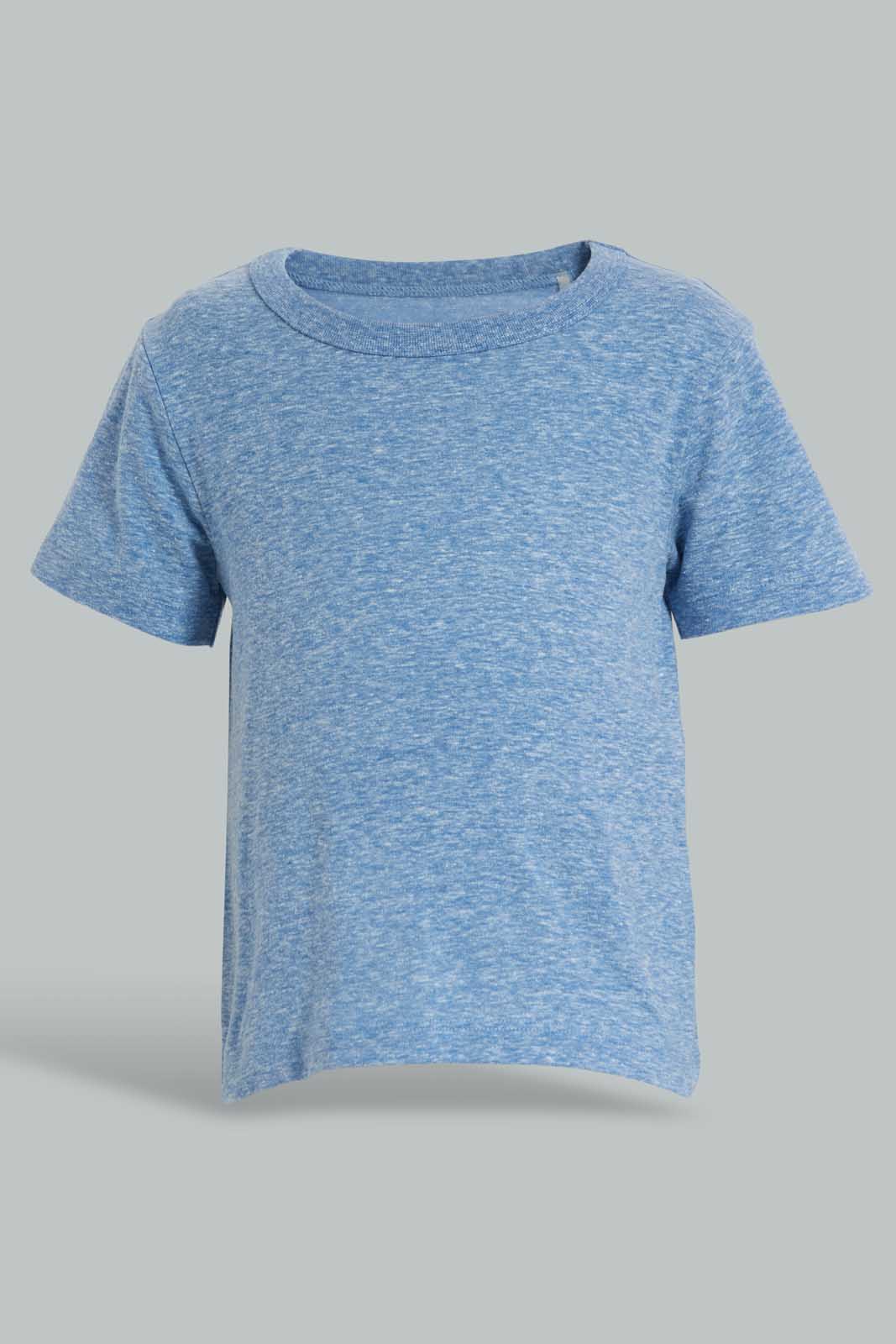 Redtag-Blue-And-Pink-Snow-Yarn-T-Shirt-(2-Pack)-Plain-Infant-Boys-3 to 24 Months