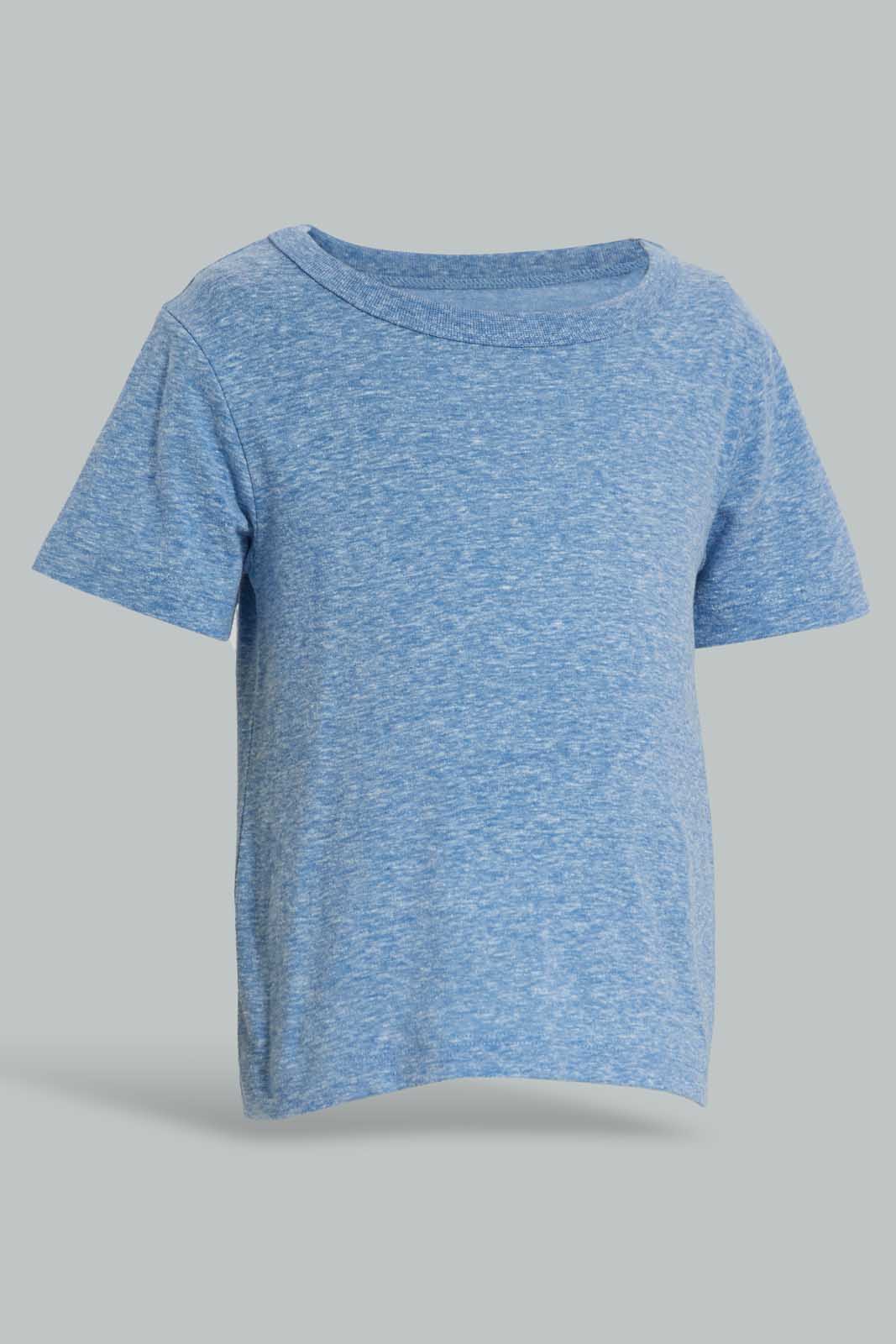 Redtag-Blue-And-Pink-Snow-Yarn-T-Shirt-(2-Pack)-Plain-Infant-Boys-3 to 24 Months