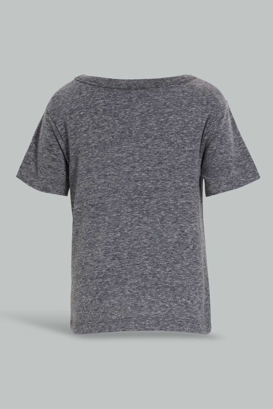 Redtag-Navy-And-Ecru-Snow-Yarn-T-Shirt-(2-Pack)-Plain-Infant-Boys-3 to 24 Months
