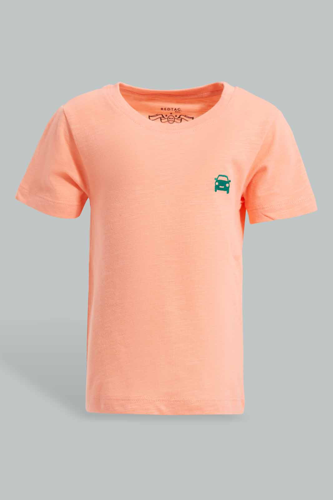 Redtag-Pink-And-Green-Slub-T-Shirt-(2-Pack)-Category:T-Shirts,-Colour:Pink,-Filter:Infant-Boys-(3-to-24-Mths),-INB-T-Shirts,-New-In,-New-In-INB-APL,-Non-Sale,-S22C,-Section:Kidswear,-VLM-Infant-Boys-