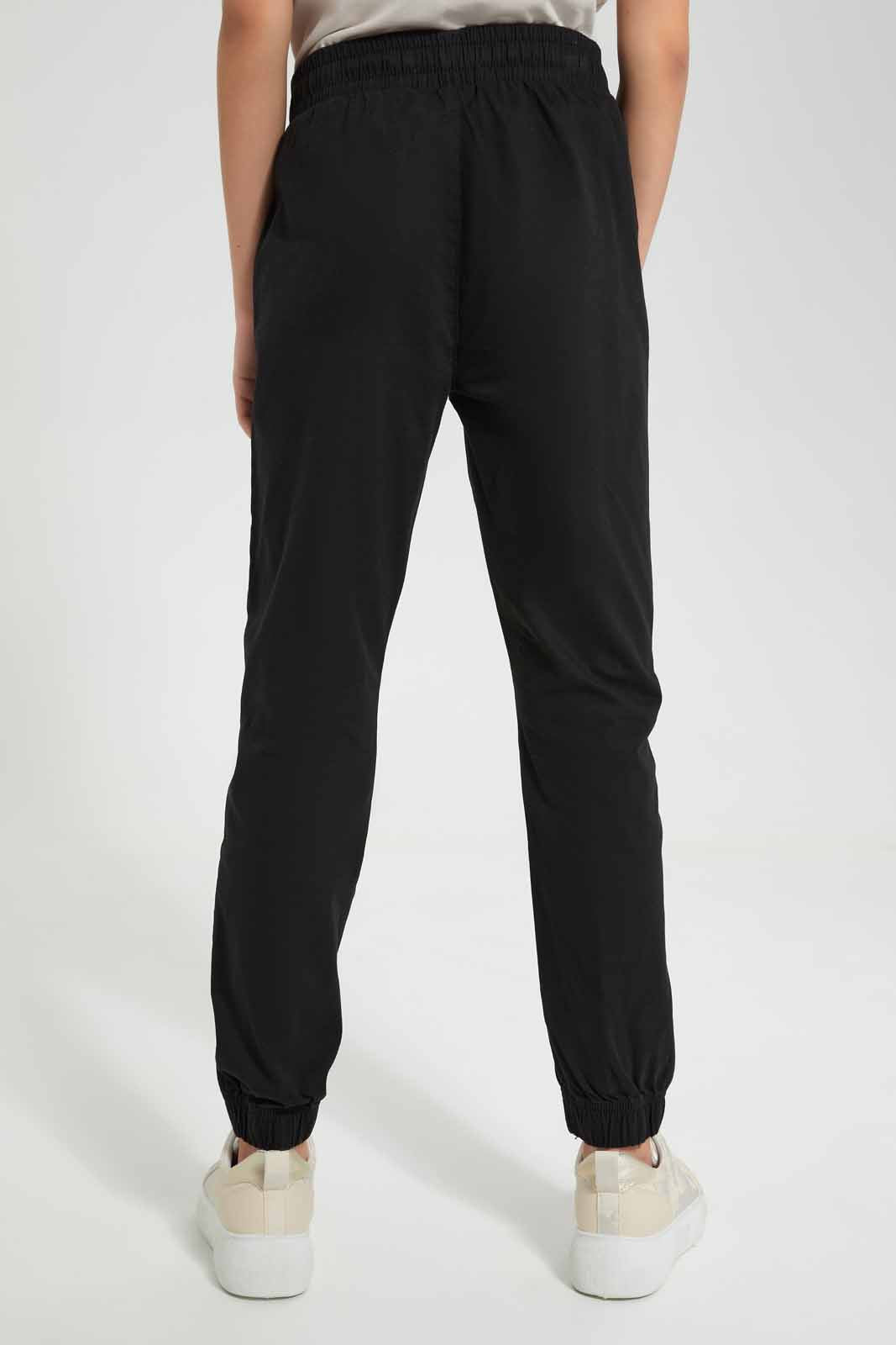 Redtag-Black-Plain-Twill-Jogger-Category:Trousers,-Colour:Black,-Deals:New-In,-Filter:Senior-Girls-(8-to-14-Yrs),-GSR-Trousers,-New-In-GSR,-Non-Sale,-S22D,-Section:Kidswear,-TBL-Senior-Girls-
