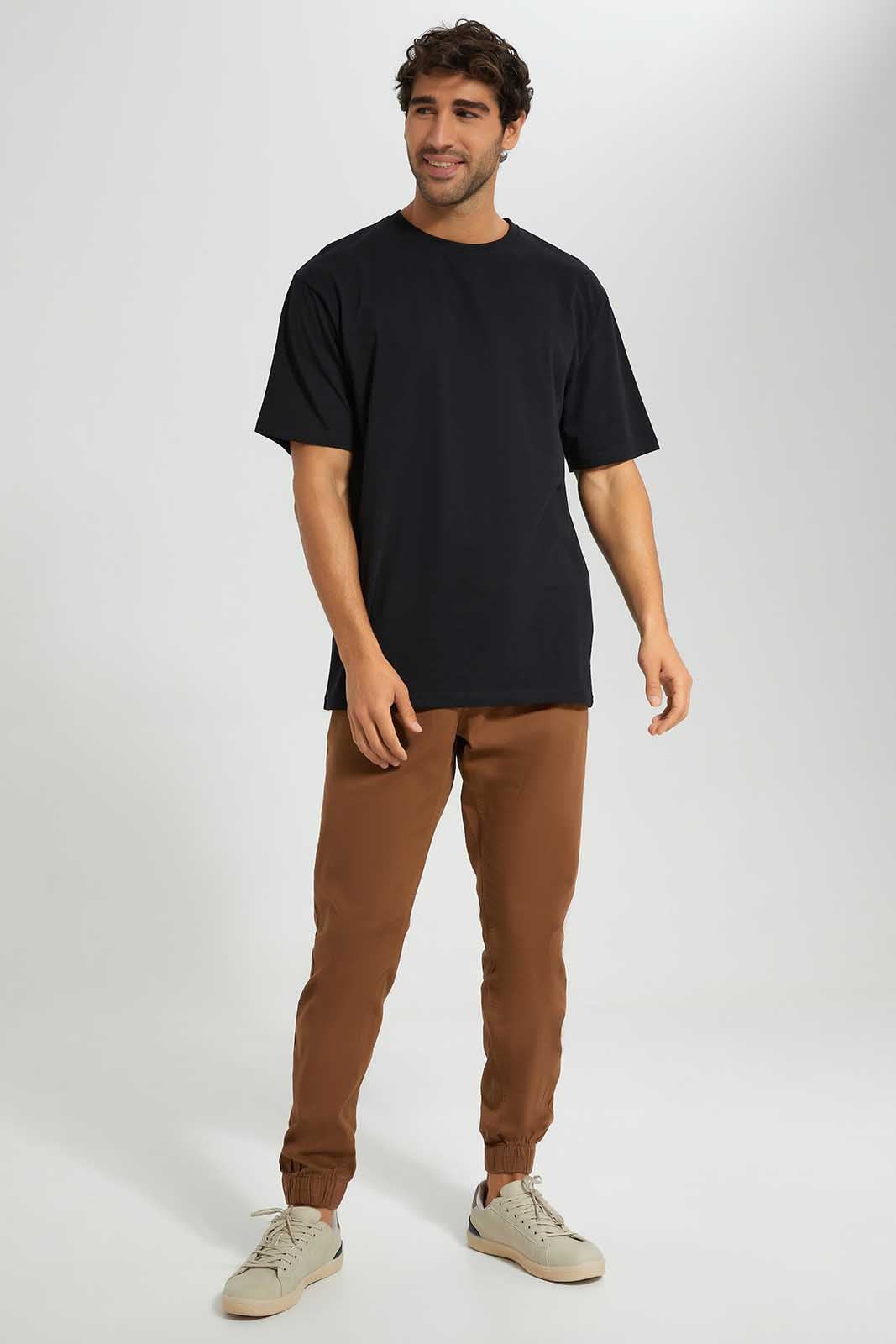 Redtag-Tan-Brown-Slim-Fit-Jogger-Category:Trousers,-Colour:Tan,-Deals:New-In,-Filter:Men's-Clothing,-Men-Trousers,-New-In-Men-APL,-Non-Sale,-S22C,-Section:Men,-TBL-Men's-