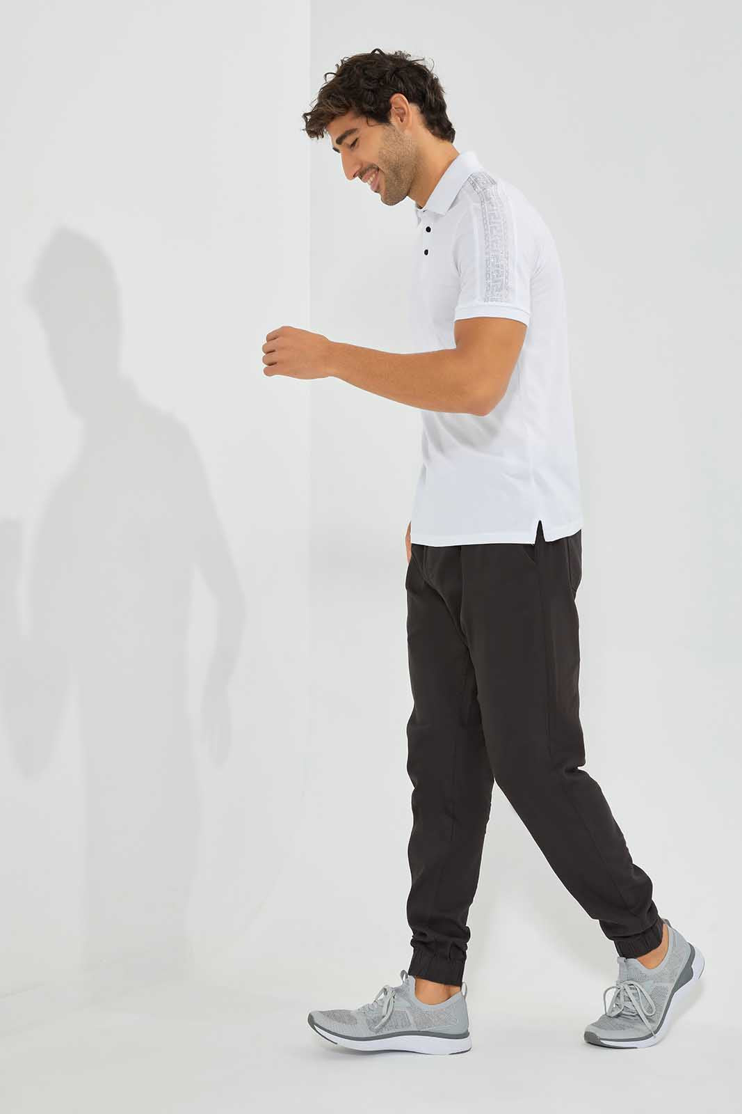 Redtag-Black-Slim-Fit-Jogger-Category:Trousers,-Colour:Black,-Deals:New-In,-Filter:Men's-Clothing,-Men-Trousers,-New-In-Men-APL,-Non-Sale,-S22C,-Section:Men,-TBL-Men's-