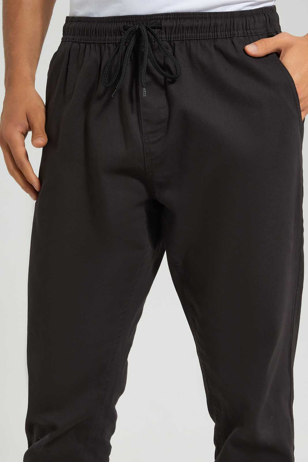 Redtag-Black-Slim-Fit-Jogger-Category:Trousers,-Colour:Black,-Deals:New-In,-Filter:Men's-Clothing,-Men-Trousers,-New-In-Men-APL,-Non-Sale,-S22C,-Section:Men,-TBL-Men's-