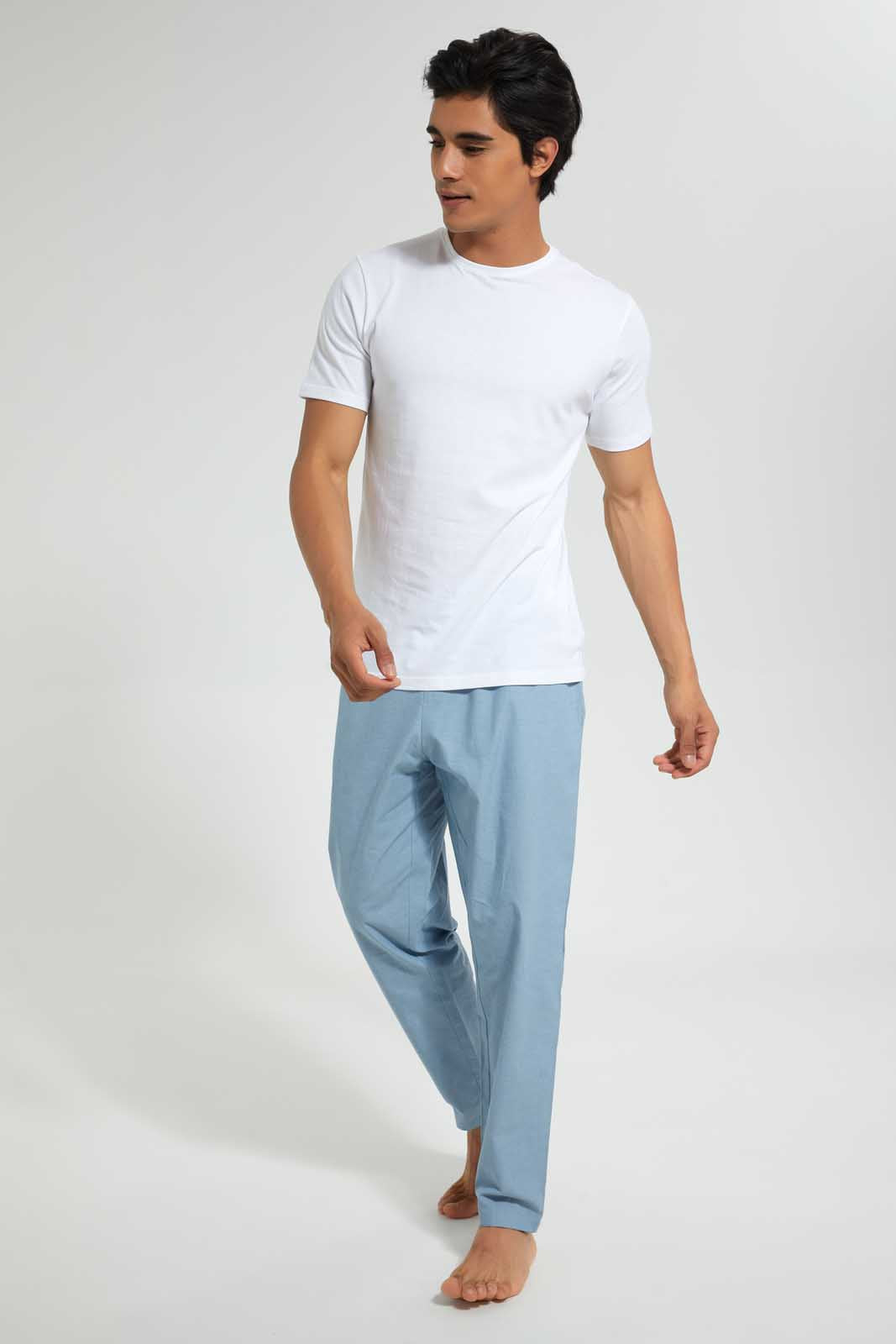 Redtag-Blue-Pyjama-Bottom-Pyjama-Bottoms-Men's-