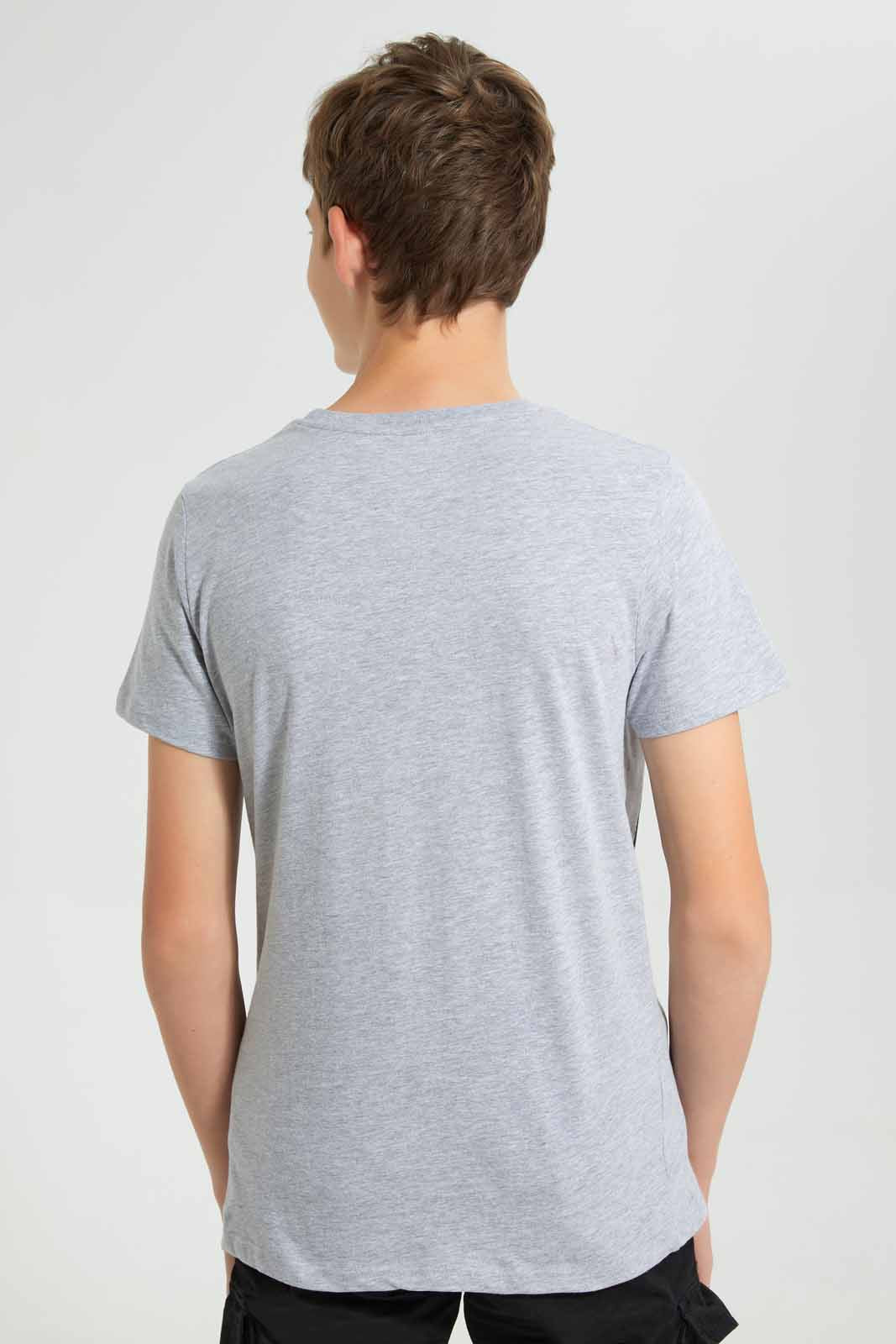 Redtag-Grey-New-York-City-T-Shirt-Graphic-T-Shirts-Senior-Boys-9 to 14 Years