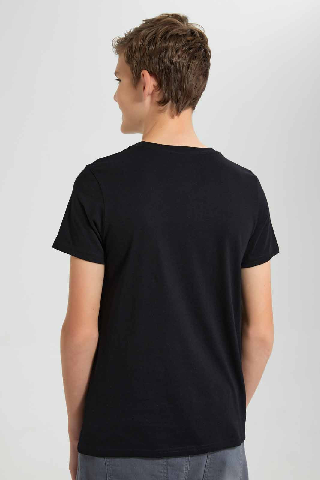 Redtag-Black-Space-Golf-T-Shirt-Graphic-T-Shirts-Senior-Boys-9 to 14 Years